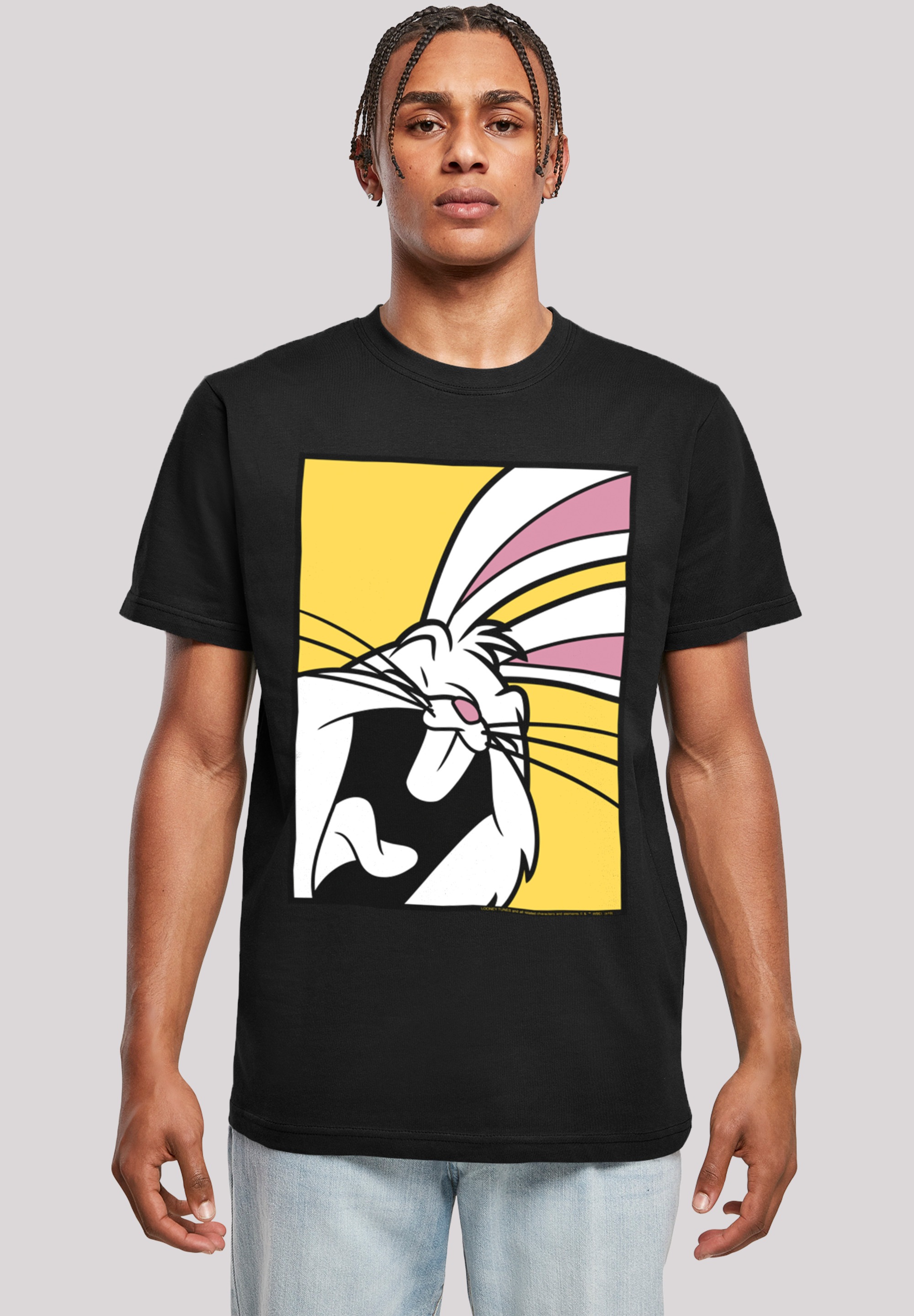 kaufen | T-Shirt (1 Bugs »Herren Kurzarmshirt tlg.) Neck«, Tunes ▷ Round F4NT4STIC Looney Laughing Bunny with BAUR