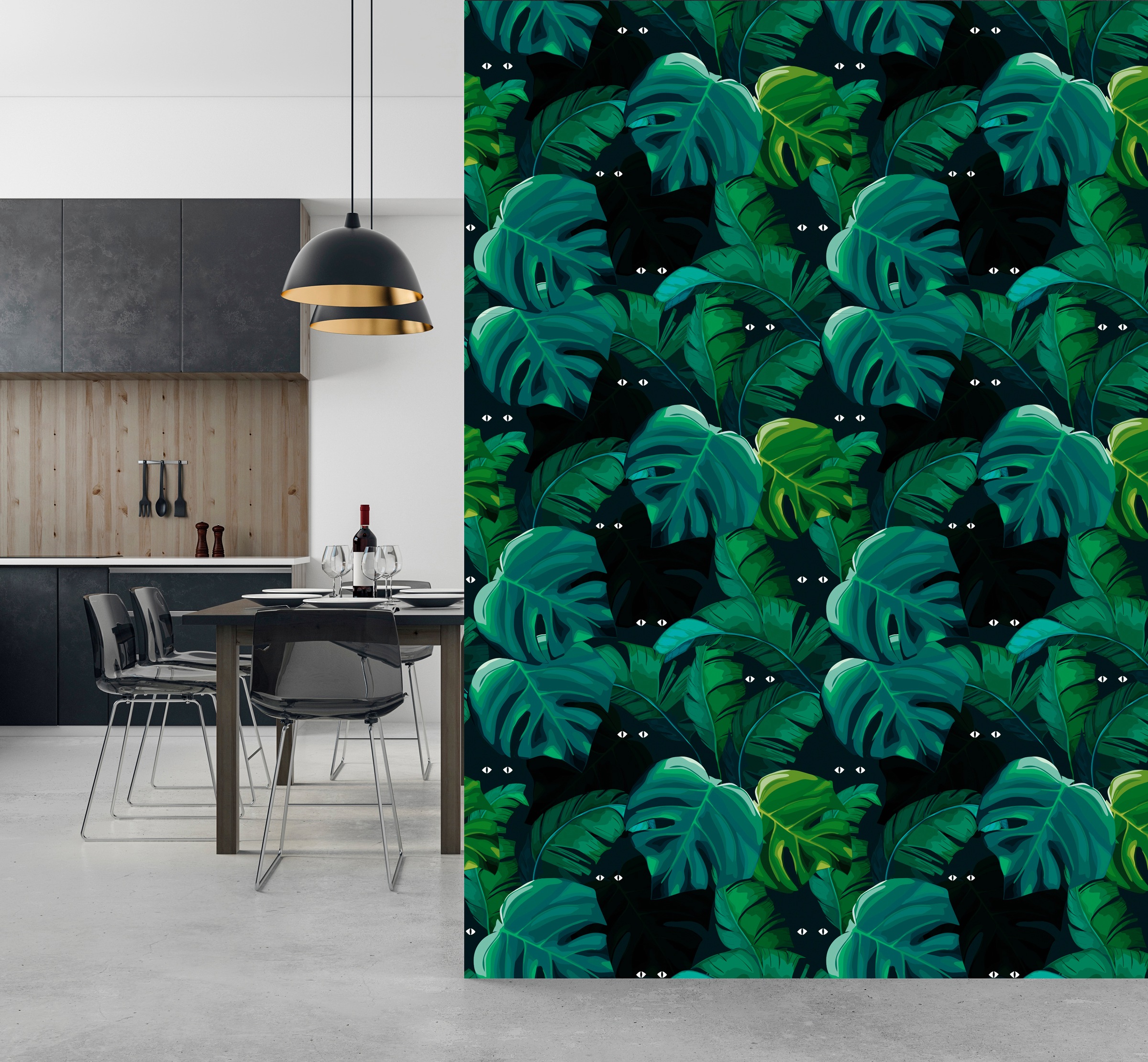 queence Vinyltapete »Claire«, bedruckt-Motiv-botanisch-floral-gemustert-natürlich, 90x250cm, selbstklebend, kinderleichte Anbringung, Sticker
