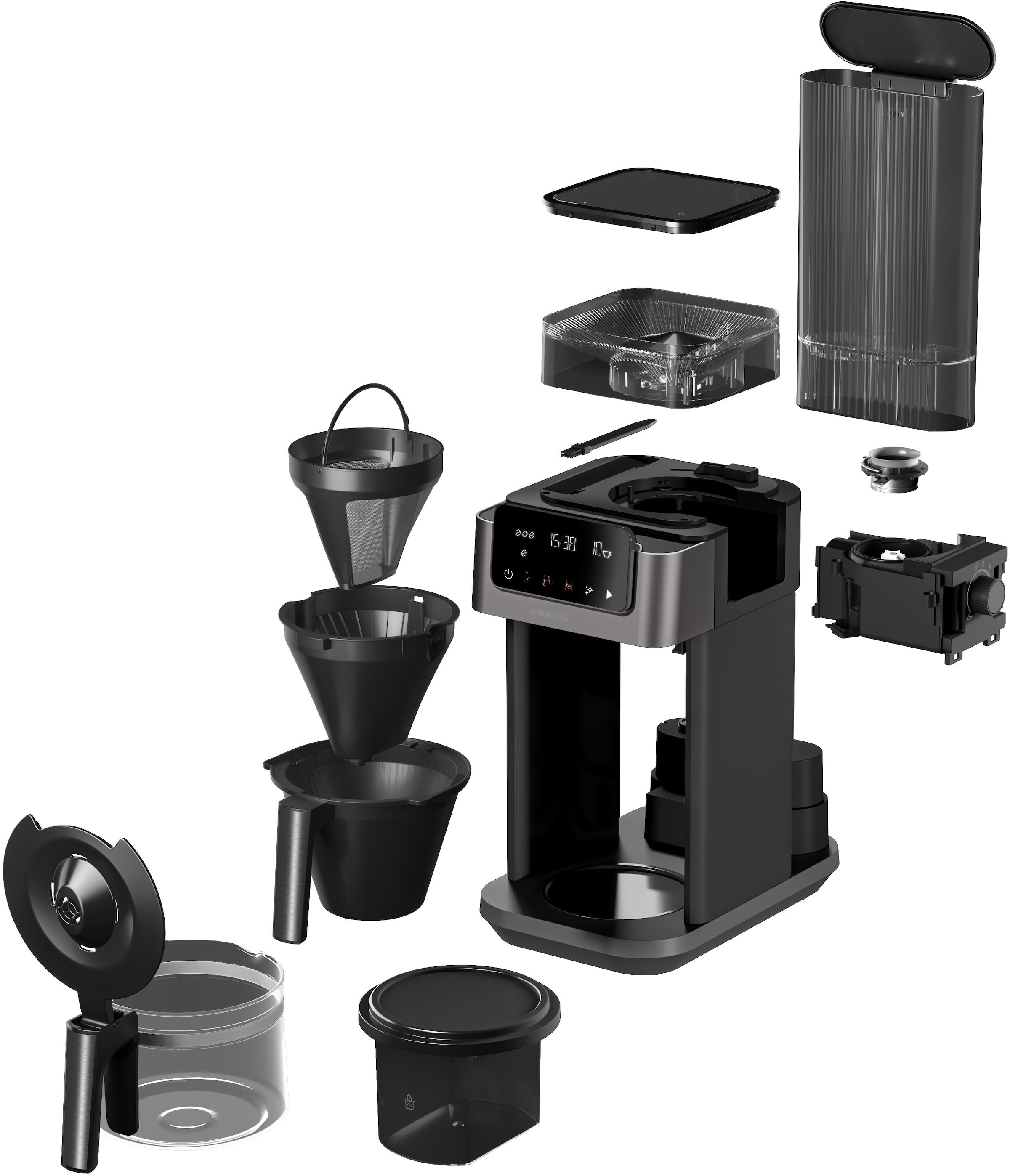 Grundig Kaffeemaschine mit Mahlwerk »KM 9518« Permanentfilter Cold Brew Funktion