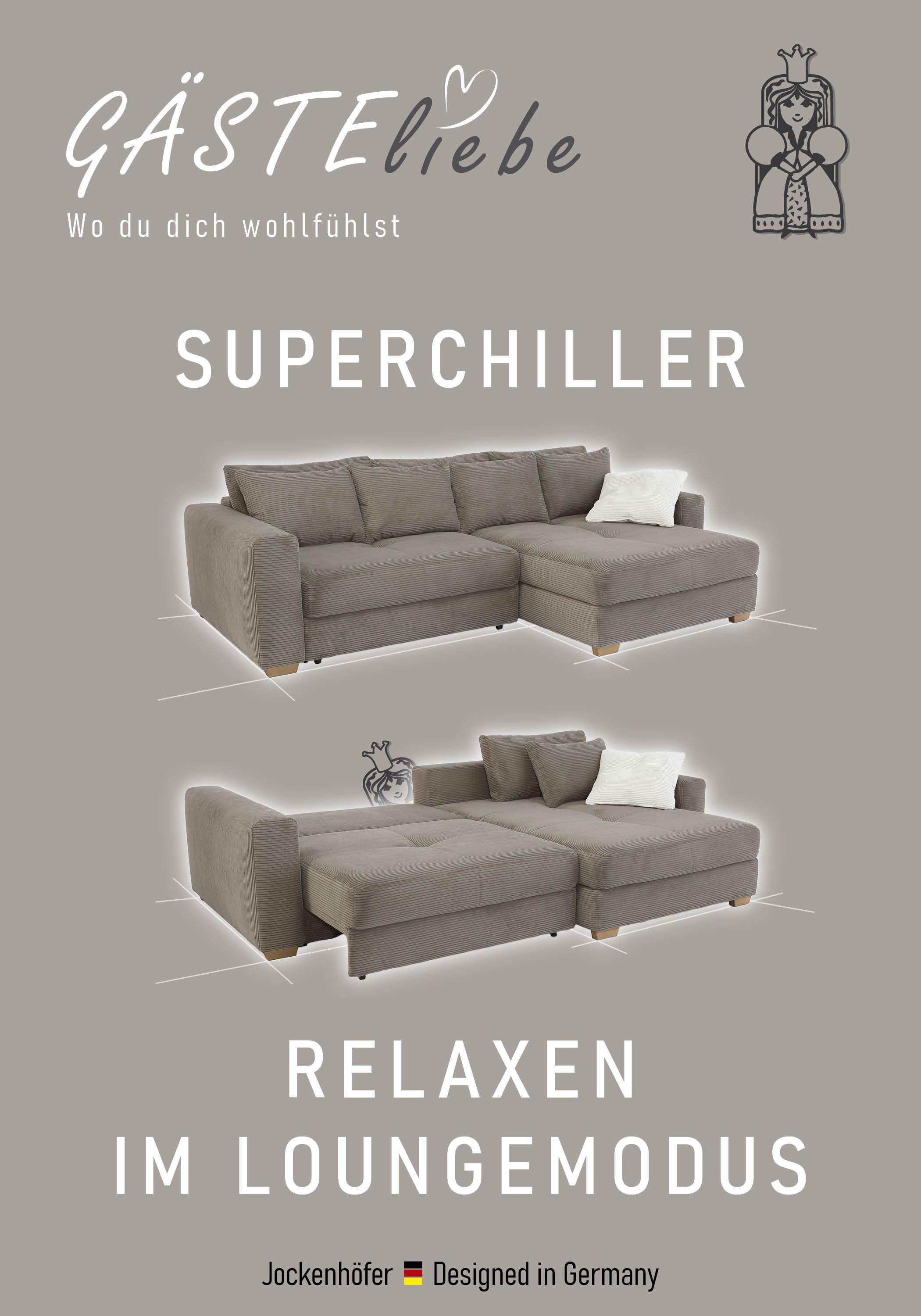 Thumbnail - Jockenhöfer Gruppe Ecksofa Kampen, mit Bettfunktion und Bettkasten