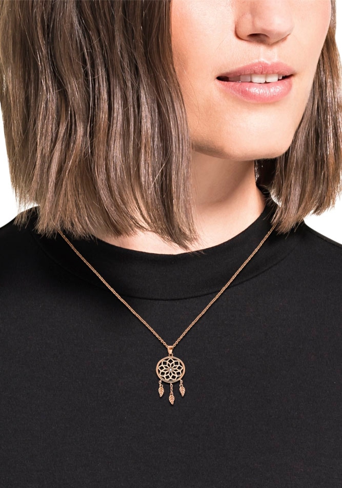 Amor Kette mit Anhänger »Dreamcatcher, 2022474«, mit Zirkonia (synth.)
