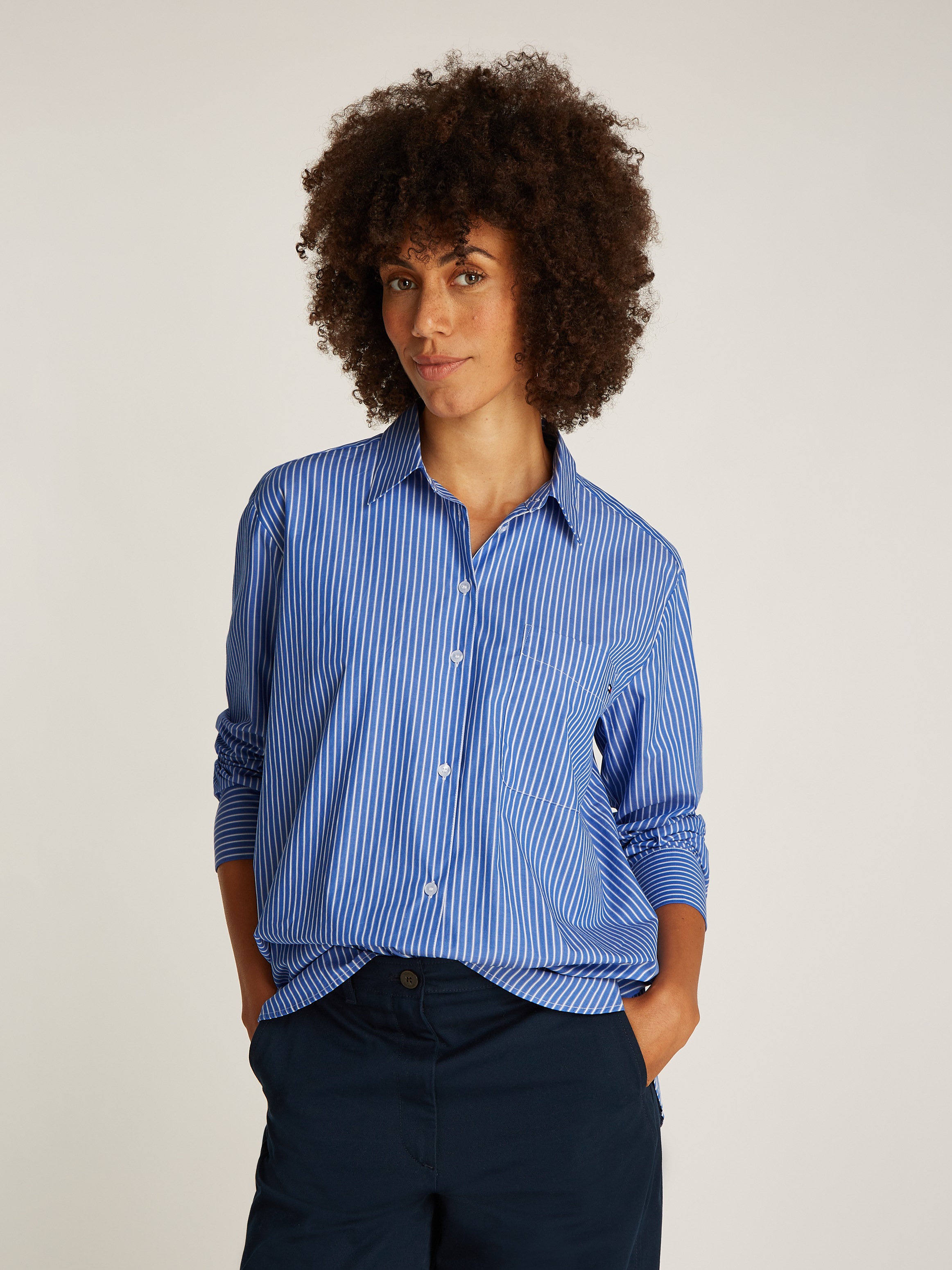 Tommy Hilfiger Hemdbluse »ESS POPLIN EASY FIT SHIRT«