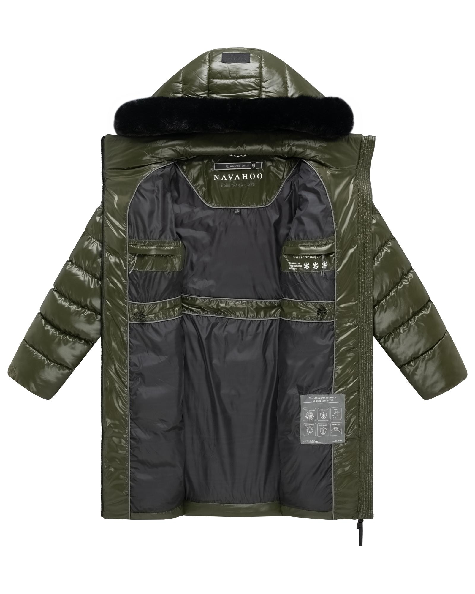 Navahoo Steppmantel »Lumeiaa 14« Warmer Damen Wintermantel mit Kunstfellbesatz