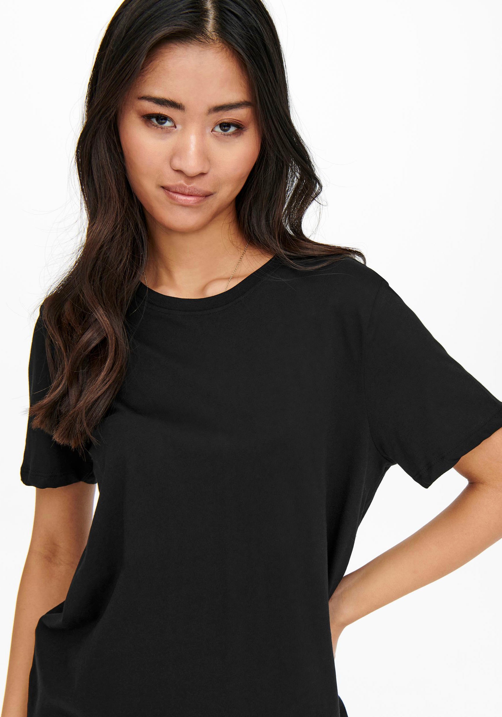 Thumbnail - ONLY Shirtkleid "ONLMAY – Shirtkleid mit elastischem Material für Alltag" regular fit, casual, Jersey, Baumwolle, Rundha...