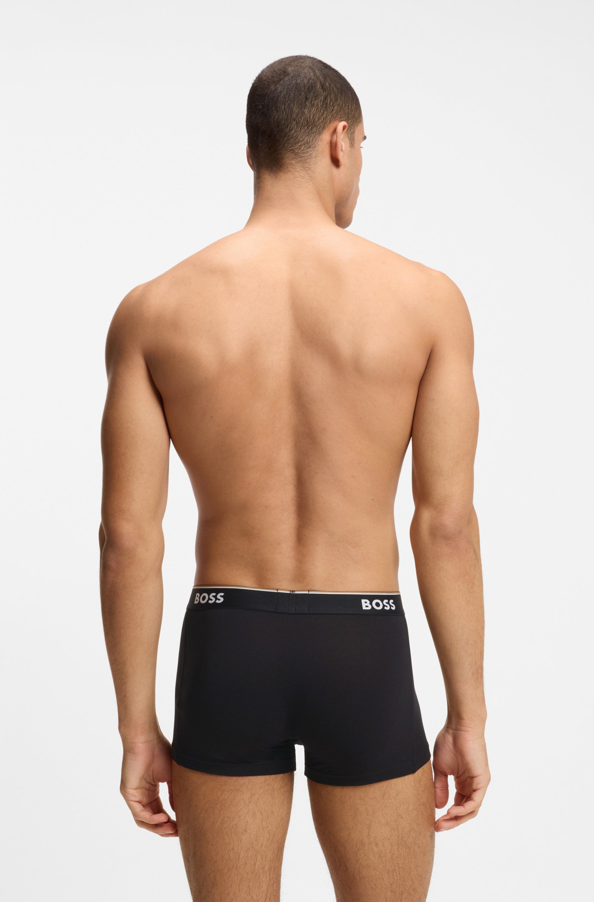 BOSS Trunk Packung, 3 Stk. aus Stretch-Baumwolle, elastischer Bund, mittlere Bundhöhe