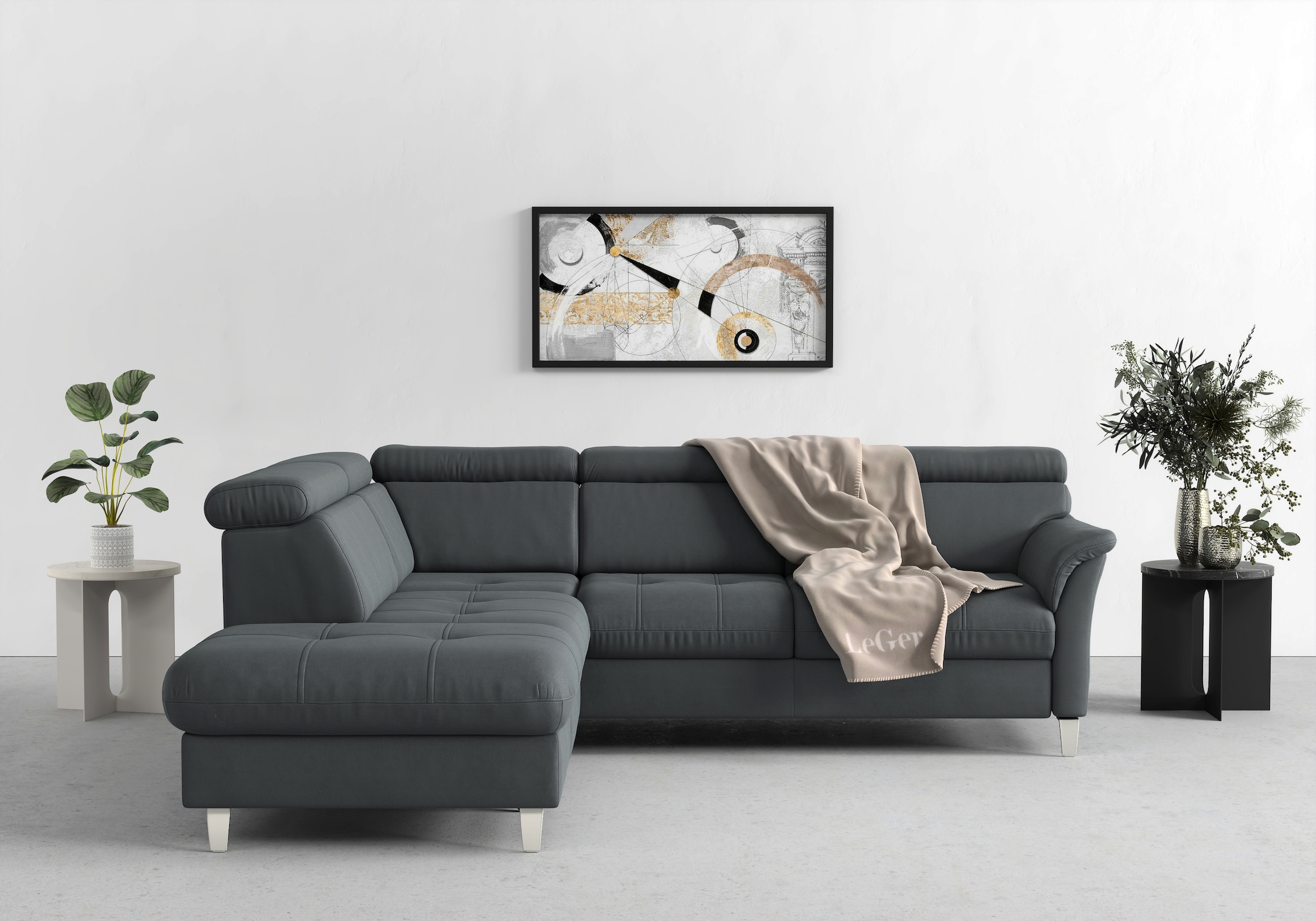 sit&more Ecksofa "Marano L-Form" inklusive Kopfteilverstellung, optional Schlaffunktion & Bettkasten