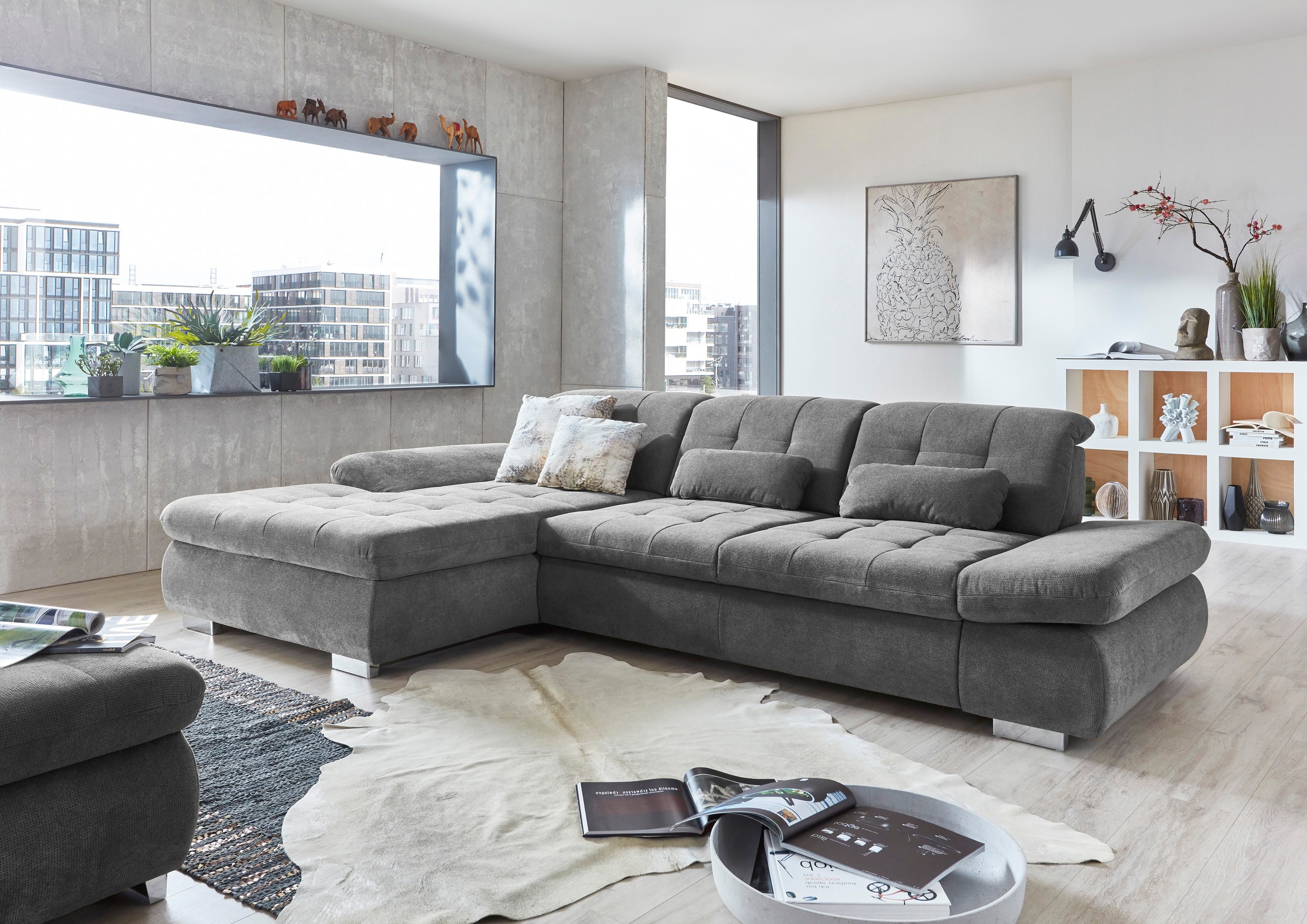 Die PlanBar Ecksofa »MP-IN17004 L-Form«, wahlweise mit Funktion, Federkern