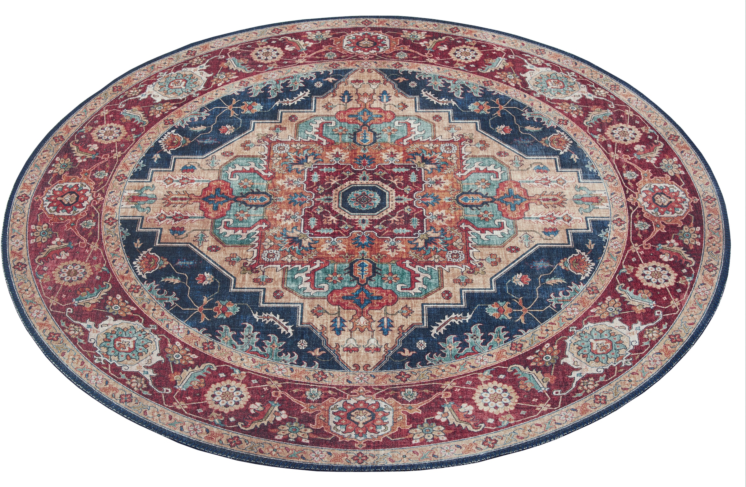 HANSE Home Teppich »Sylla«, rund, 5 mm Höhe, Orientalisch, Orient, Vintage, Wohnzimmer, Schlafzimmer, Esszimmer