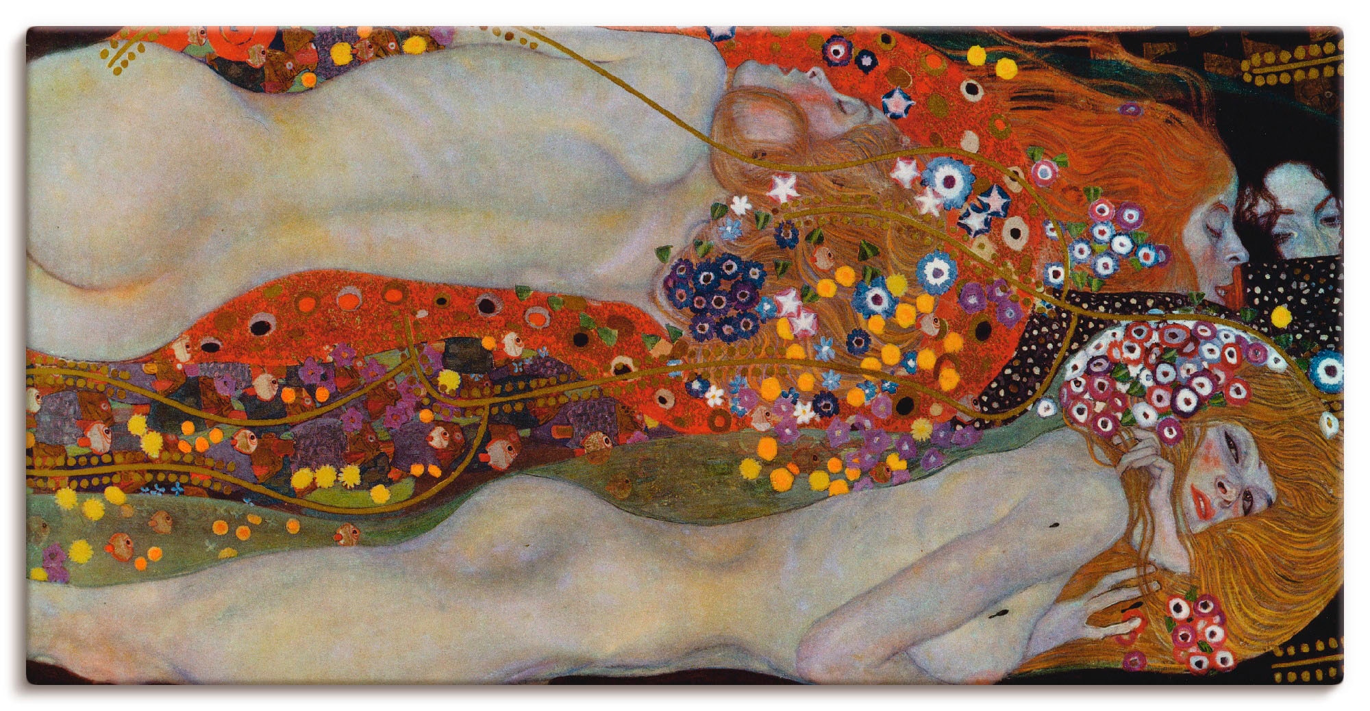 Artland Leinwandbild "Wasserschlangen II (Die Freundinnen)" Frau 1 Stk. tlg günstig online kaufen