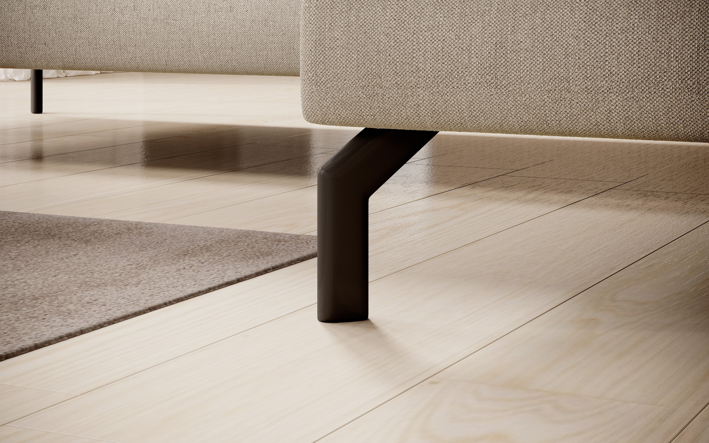 INOSIGN Ecksofa »Cross, mit softem Sitz, L-Form, wendbare Zierkissen, Breite 284 cm«, Couch mit vielen Kissen, stylische Kreuznaht, elegante Metallfüße