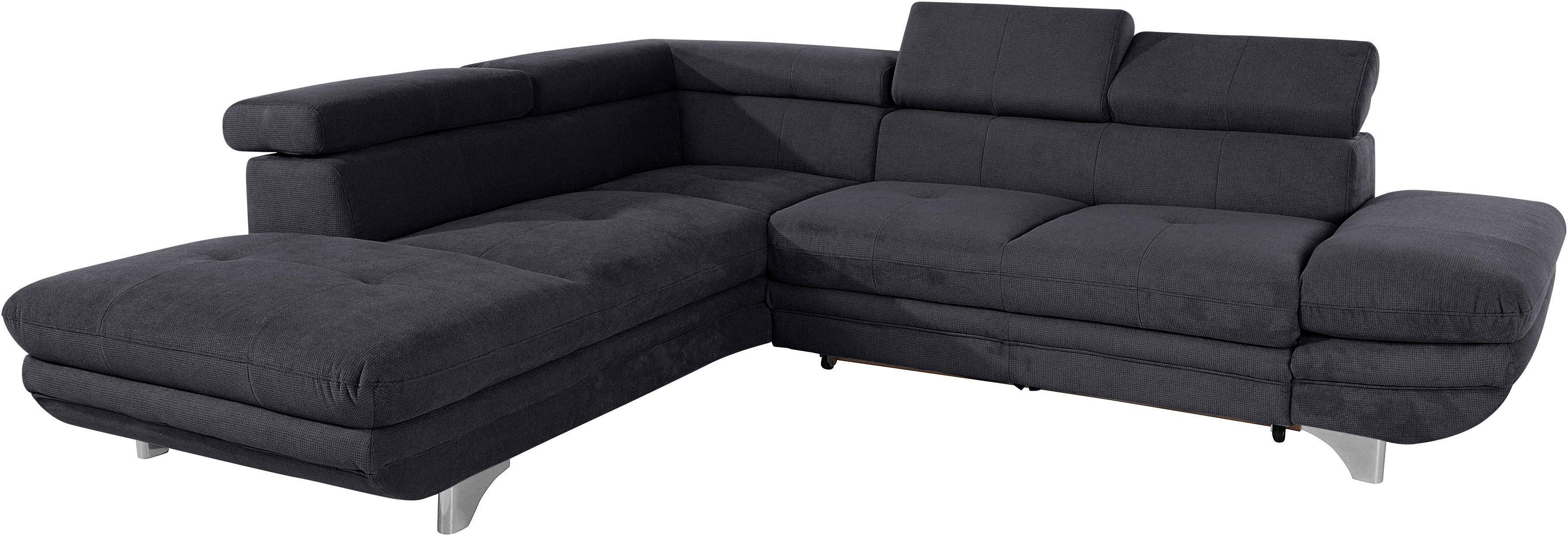 COTTA Ecksofa "Enterprise L-Form" mit Arm- & Kopfteilverstellung, wahlweise mit Schlaffunktion
