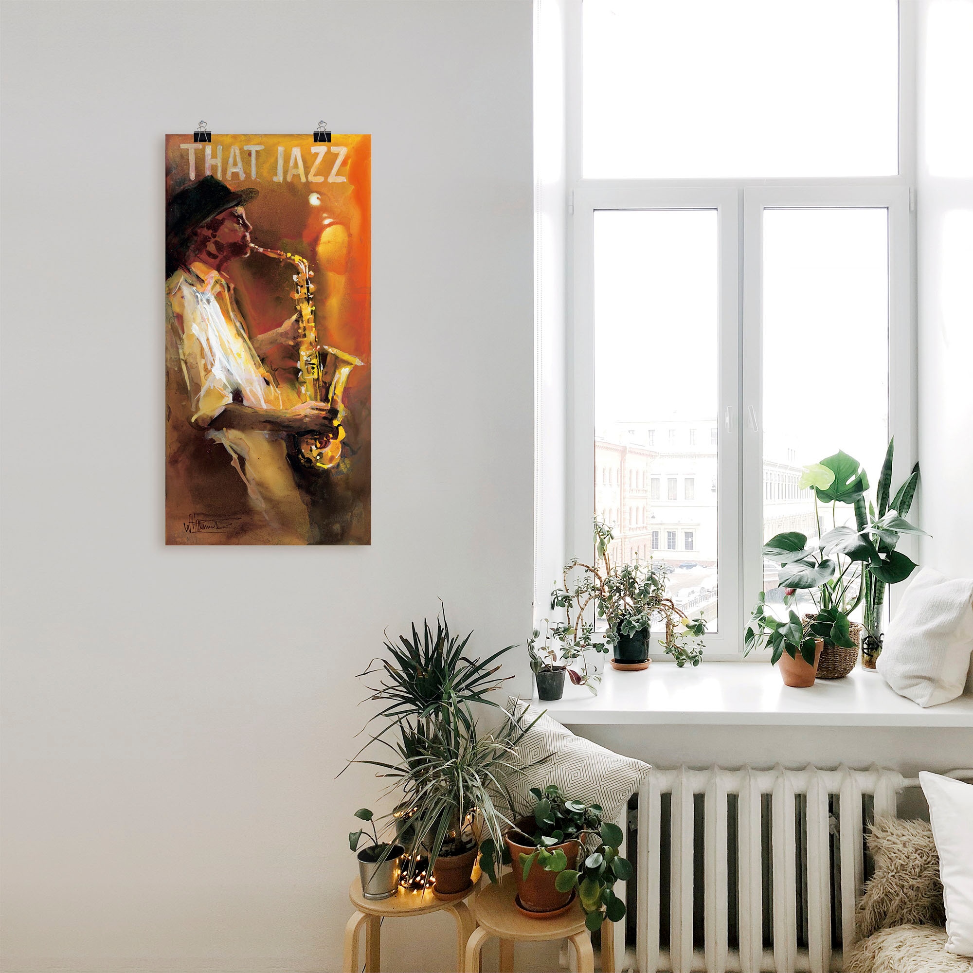 Artland Wandbild »Jazz«, BAUR kaufen Wandaufkleber Leinwandbild, in versch. (1 als Musiker, St.), Größen Poster oder 