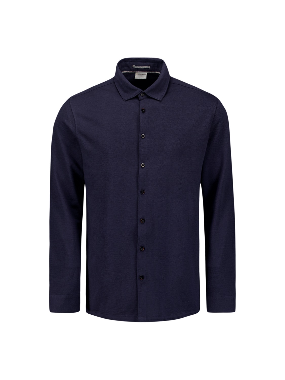 NO EXCESS Langarmhemd »No Excess Jersey Stretch Mélange Hemd«