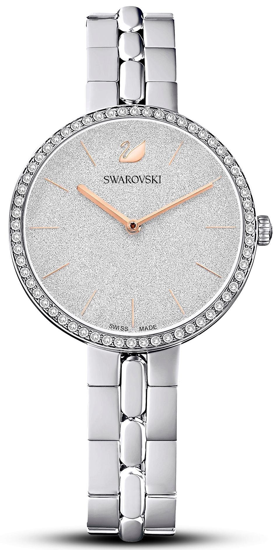 Swarovski Schweizer Uhr »COSMOPOLITAN 5517807« Zifferblatt mit Glitzerlack