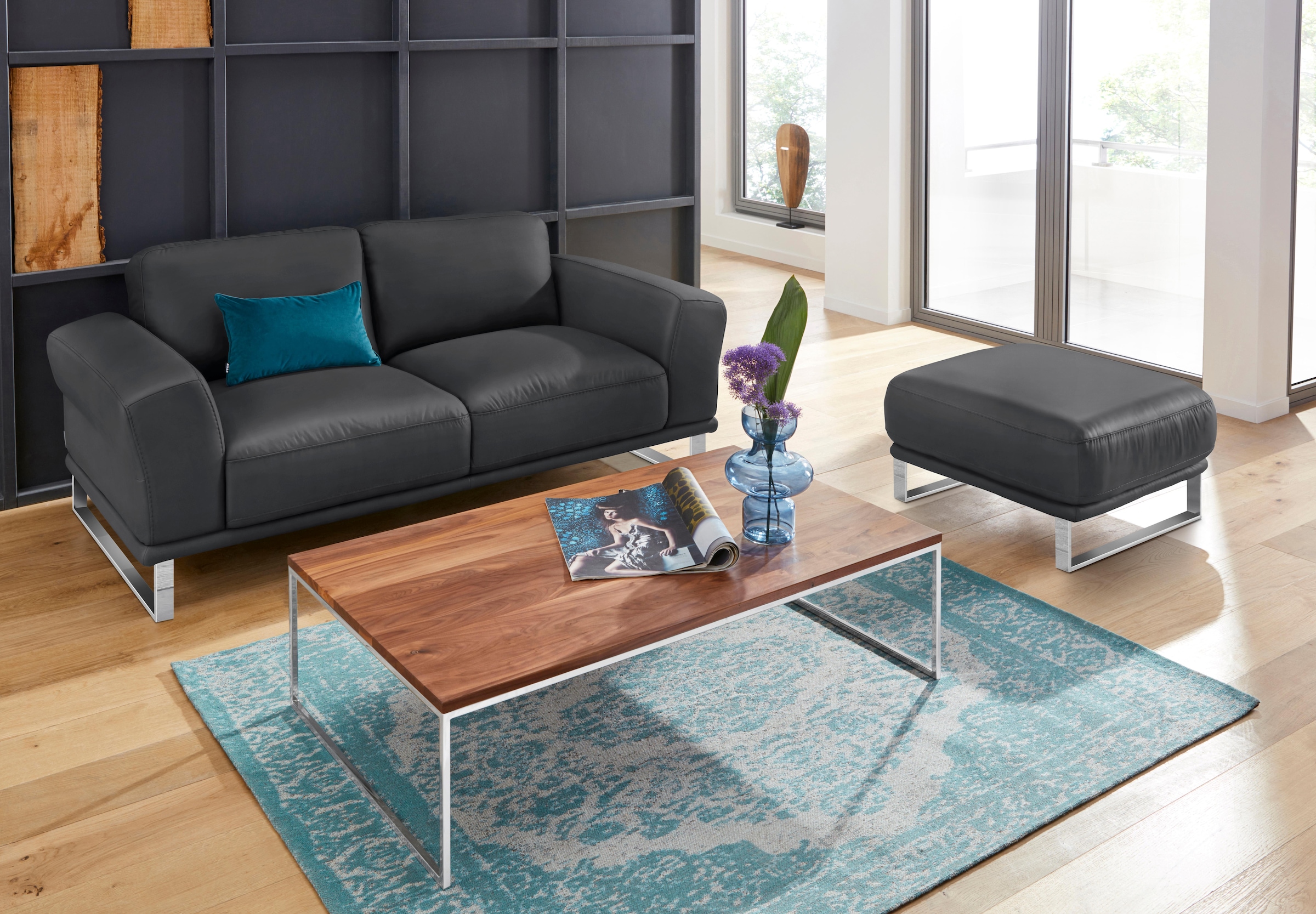 W.SCHILLIG 2-Sitzer »montanaa«, mit Metallkufen in Chrom glänzend, Breite 192 cm