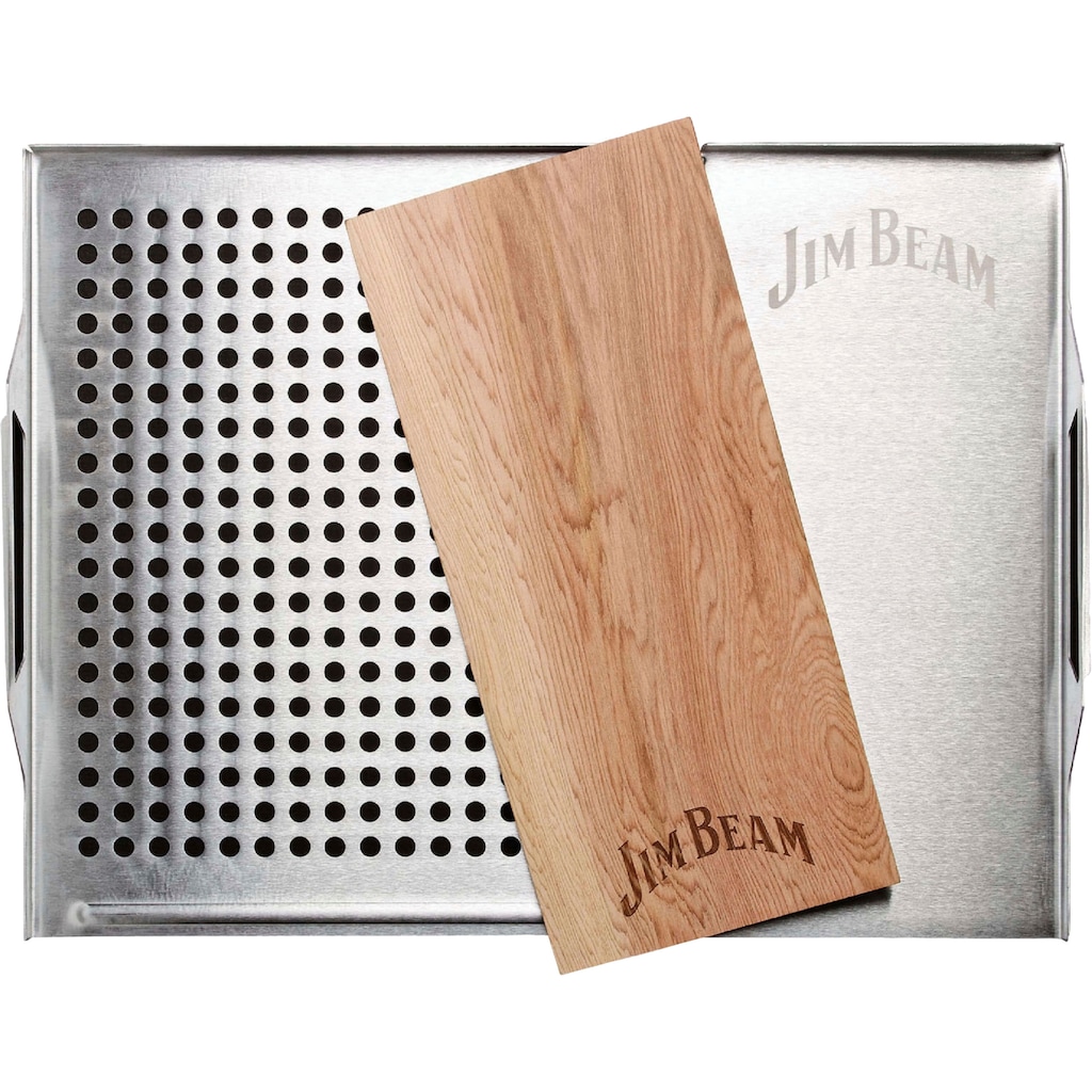 Jim Beam BBQ Grillerweiterung »Edelstahl-Platte«, (Set)