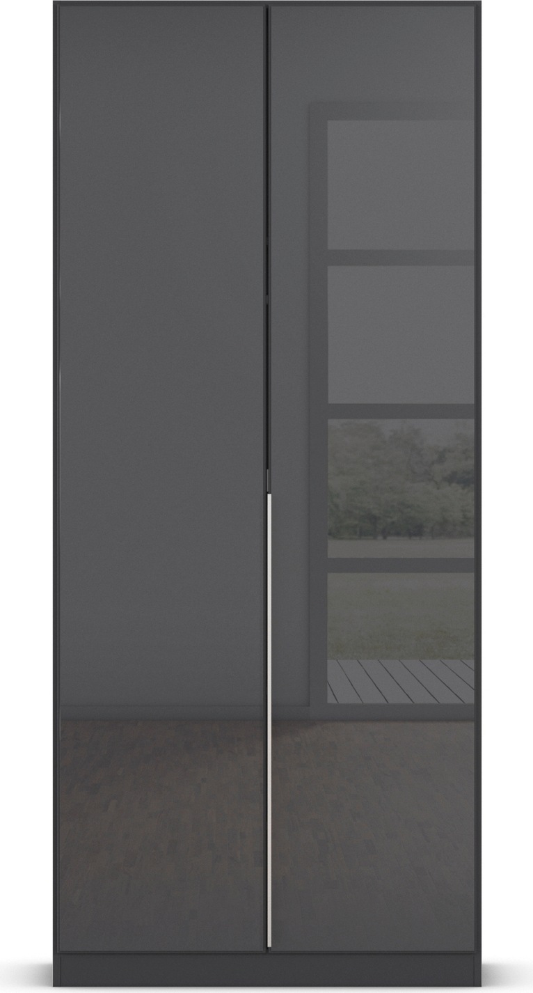 rauch Drehtürenschrank »Kleiderschrank Kleiderschränke Schrank Garderobe AGORDO mit Glasfront«, (in zwei Griff-Farben), durchdachte Innenausstattung, in 6 Breiten und 2 Höhen MADE IN GERMANY