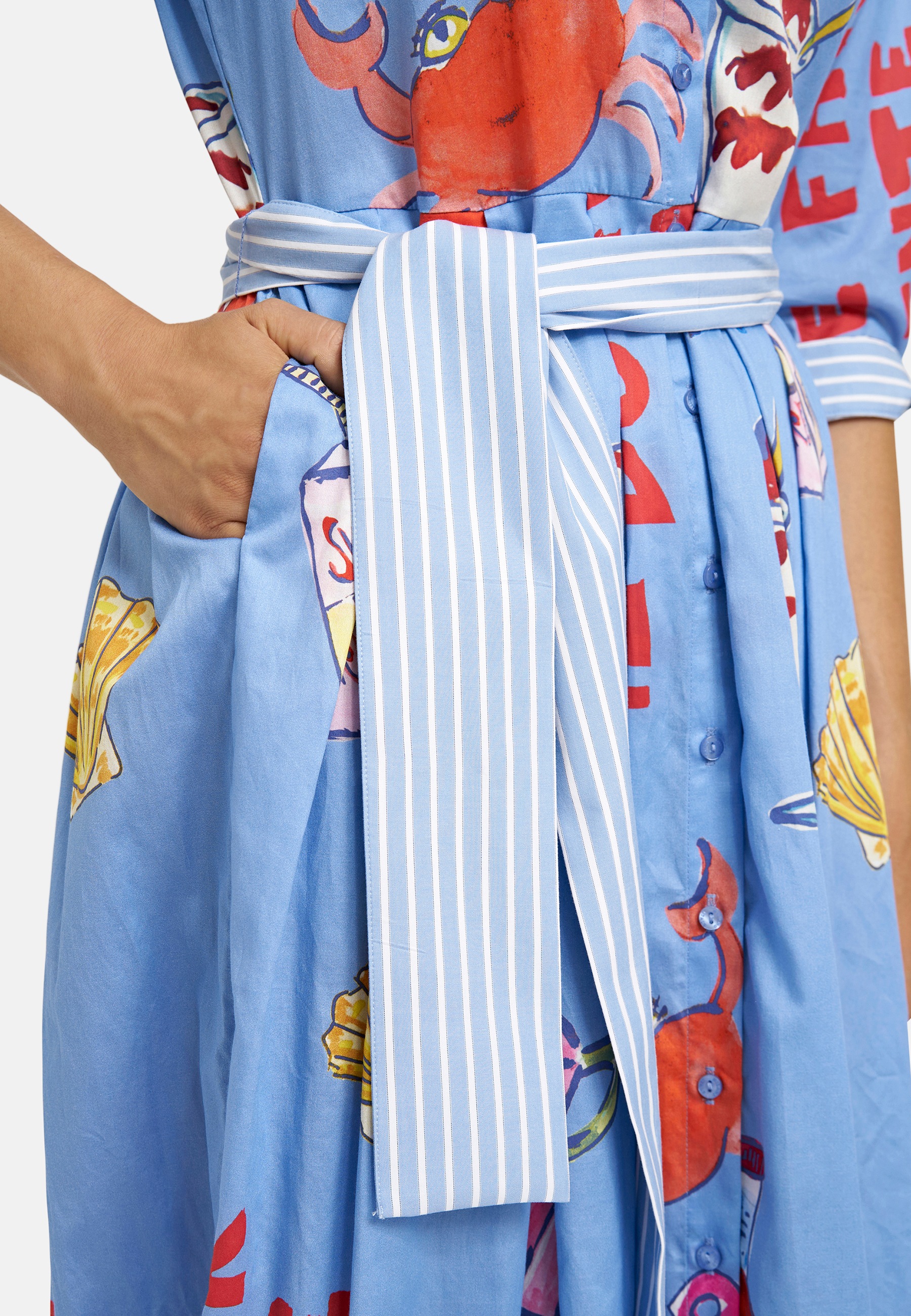 Milano Italy Sommerkleid Eingrifftaschen mit Taschen