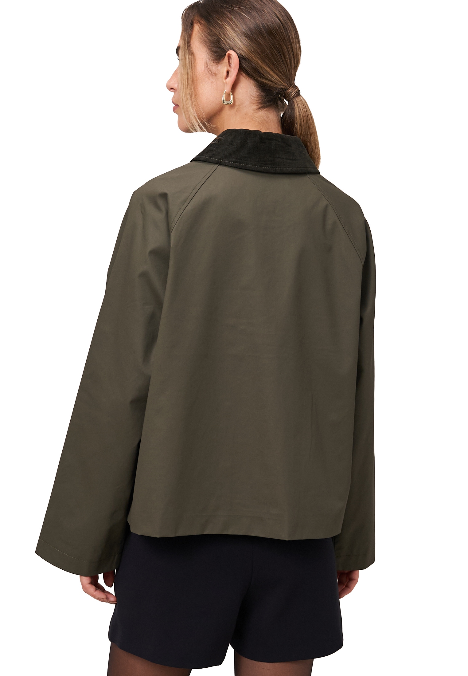 Zero Fieldjacket »zero Damen Jacke beschichtet mit Cordkragen«