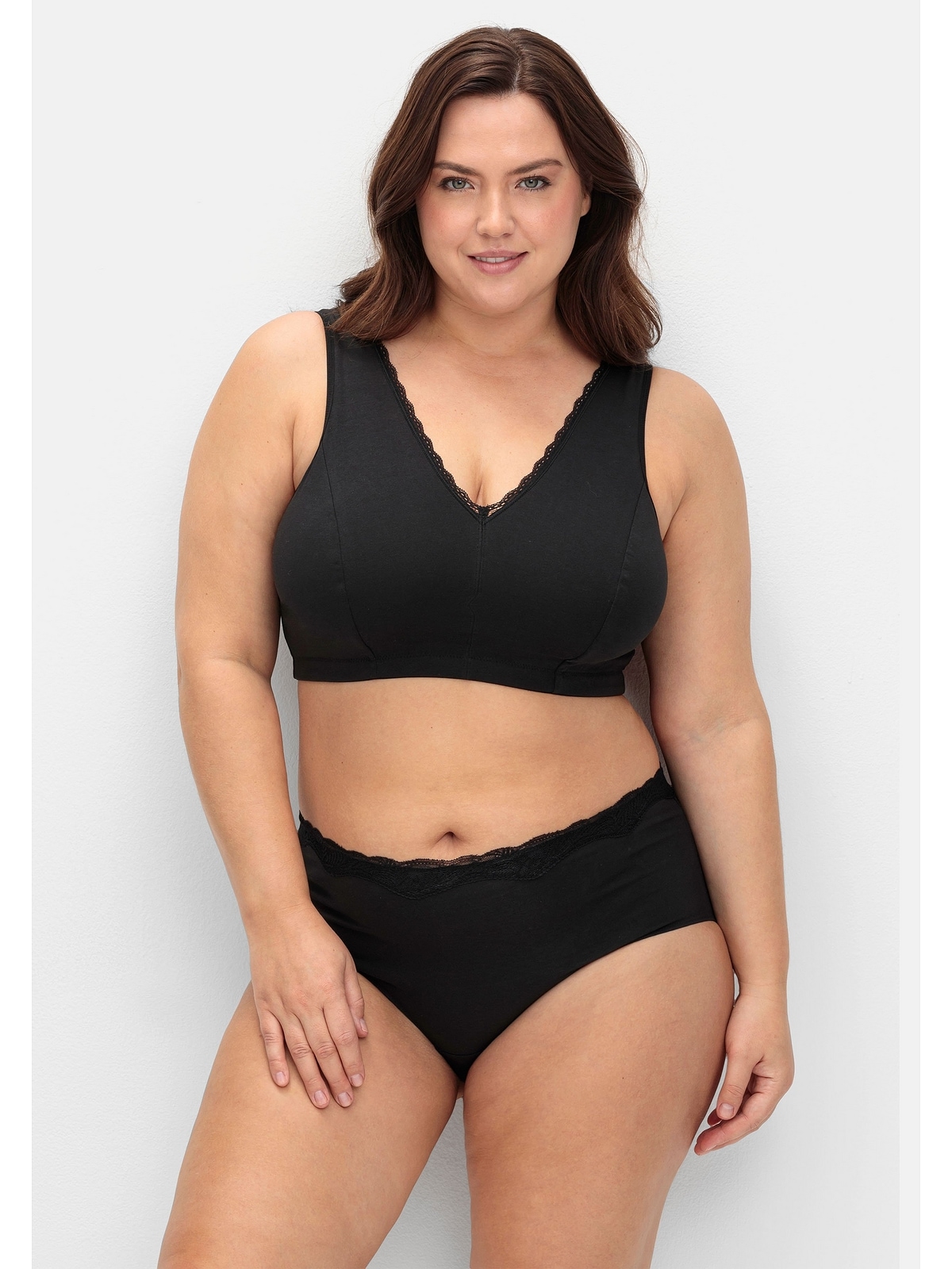 Sheego Bügelloser BH »Große Größen«, in Bustier-Form, 2er Set, atmungsaktiv