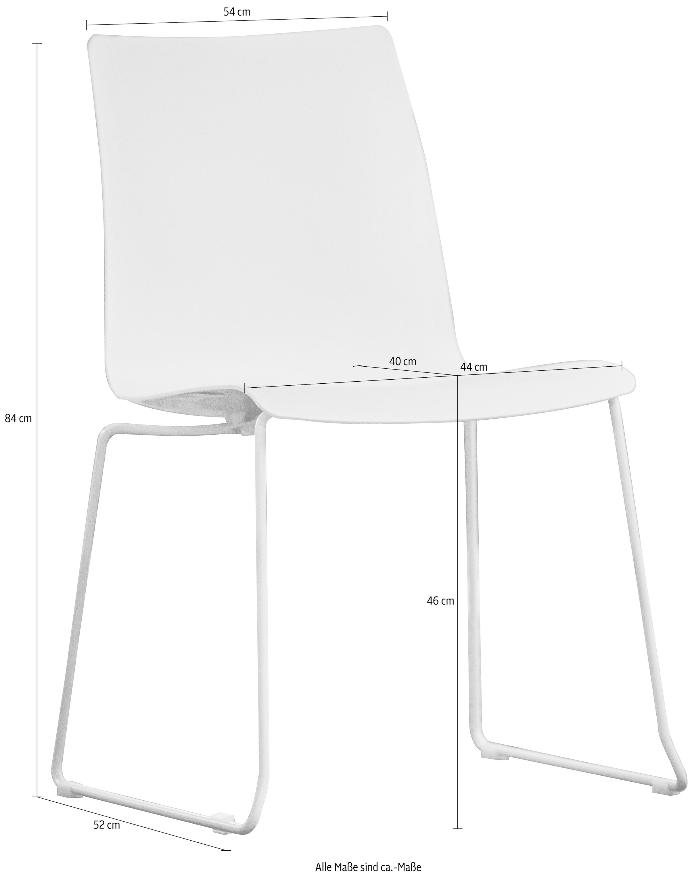 Stuhl »slide«, Sitzschale aus Kunsstoff, stapelbar, in 3 Farben