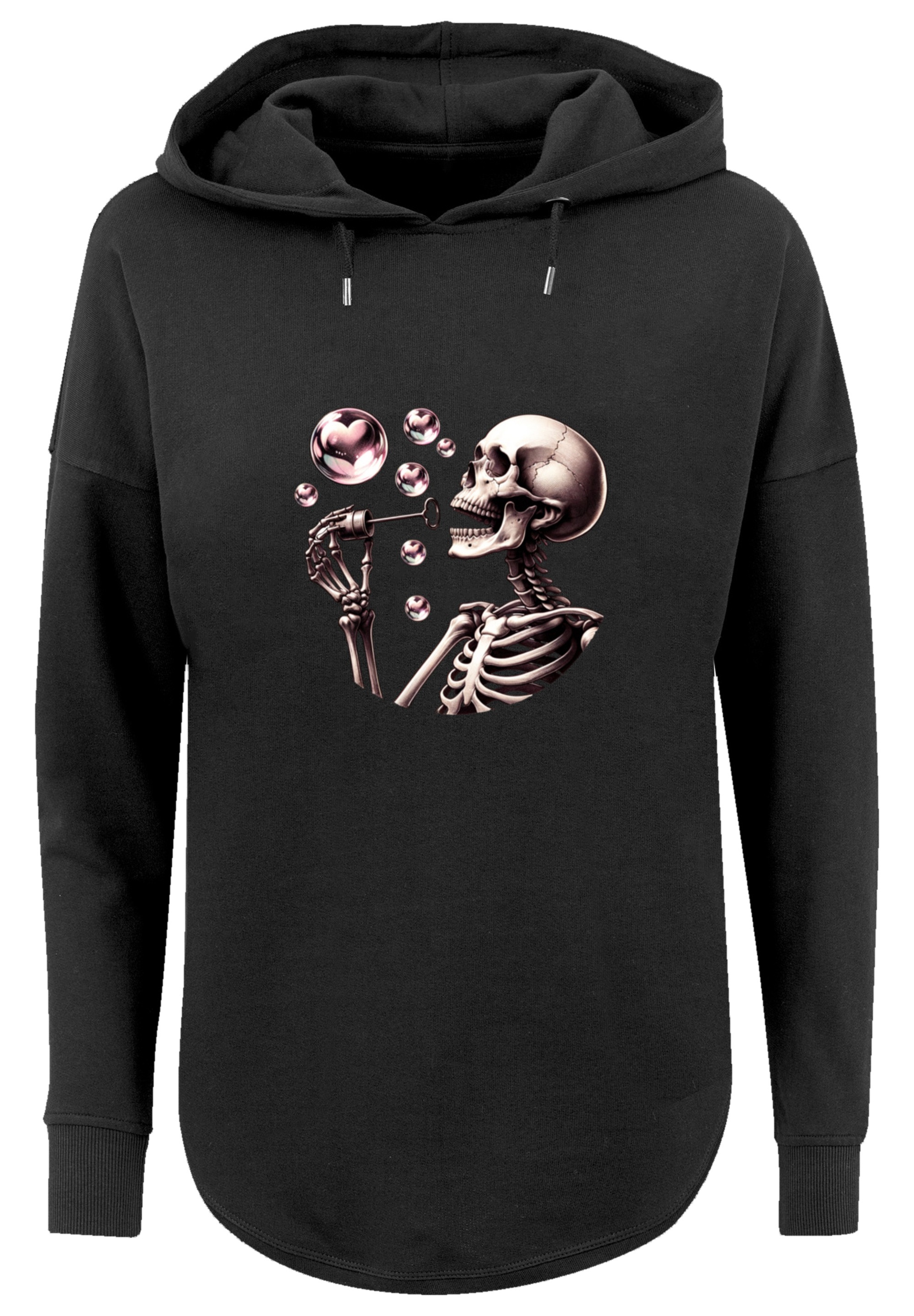 F4NT4STIC Kapuzenpullover »Niedliches Goth Skelett Herz Seifenblasen«, Premium Qualität
