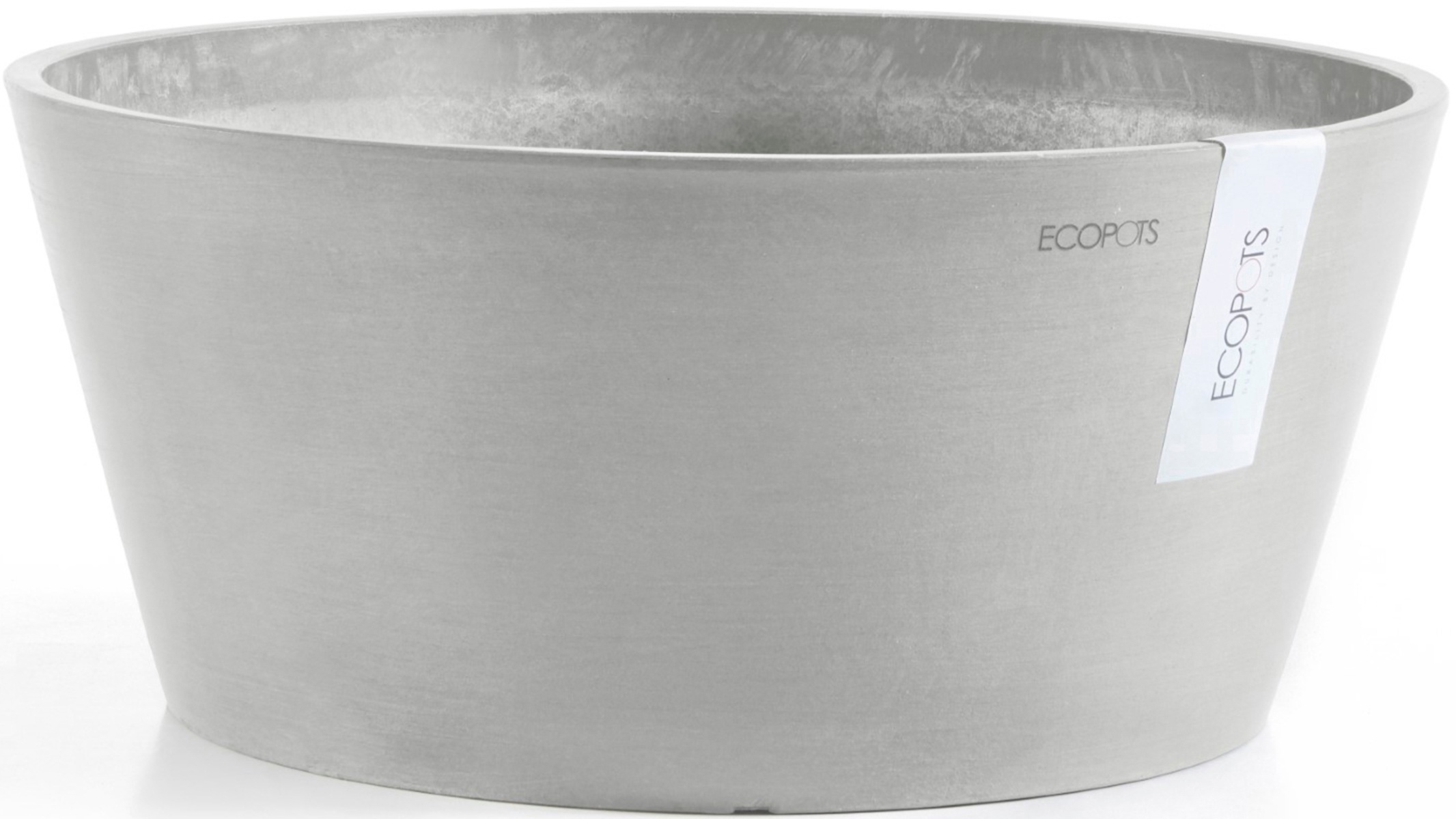 ECOPOTS Blumentopf »Frankfurt 50 Weißgrau«, für innen und außen: frostsicher, bruchsicher und lichtbeständig