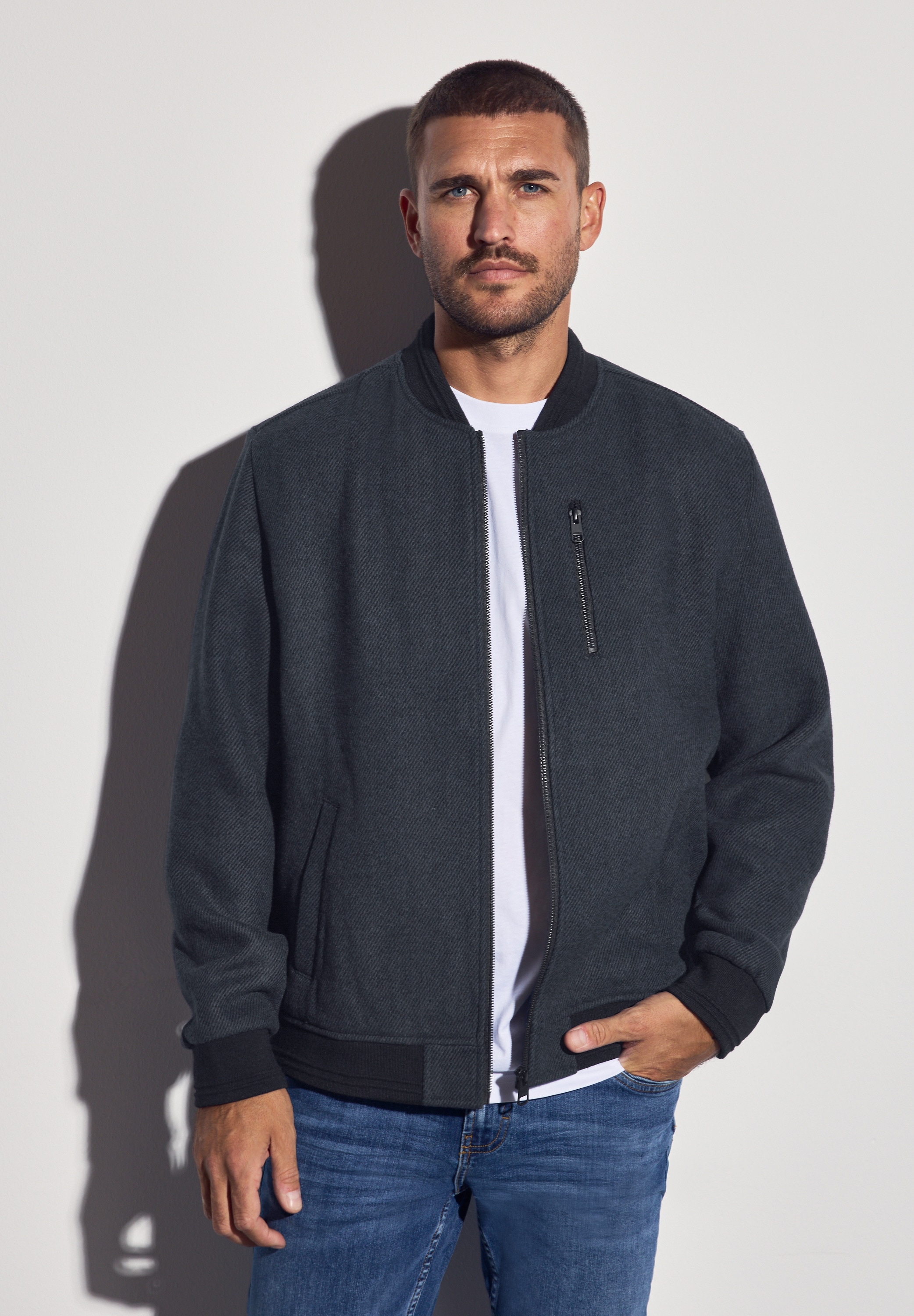 STREET ONE MEN Blouson, ohne Kapuze, mit Stehkragen günstig online kaufen