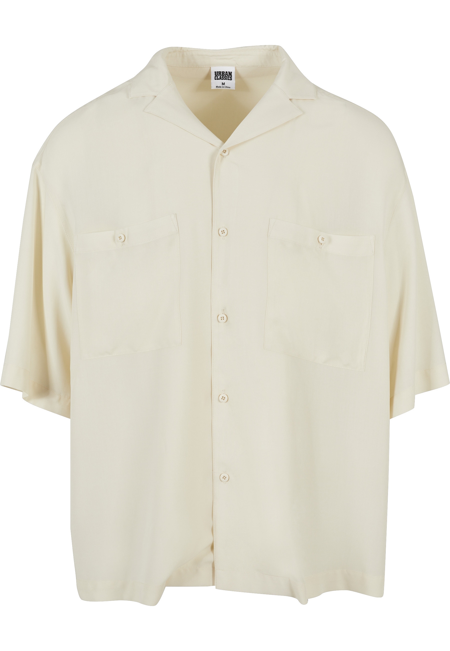 URBAN CLASSICS Kurzarmhemd "Urban Classics Herren Oversized Resort Shirt" 1 Stk.