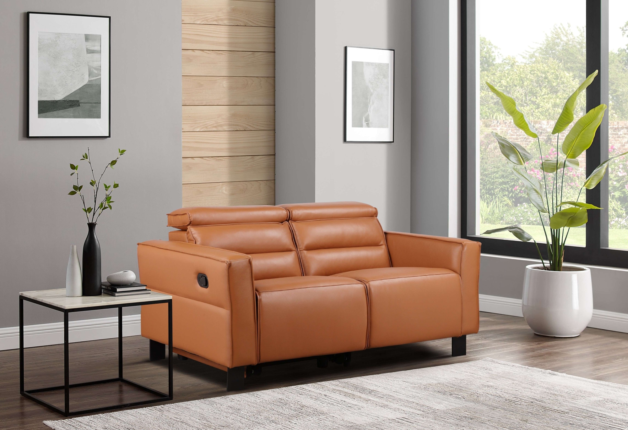 Places of Style 2-Sitzer »Carpari, 162 cm, mit manueller od. elektrischer Relaxfunktion«, (USB A/C), sowie Kopfteilverstellung