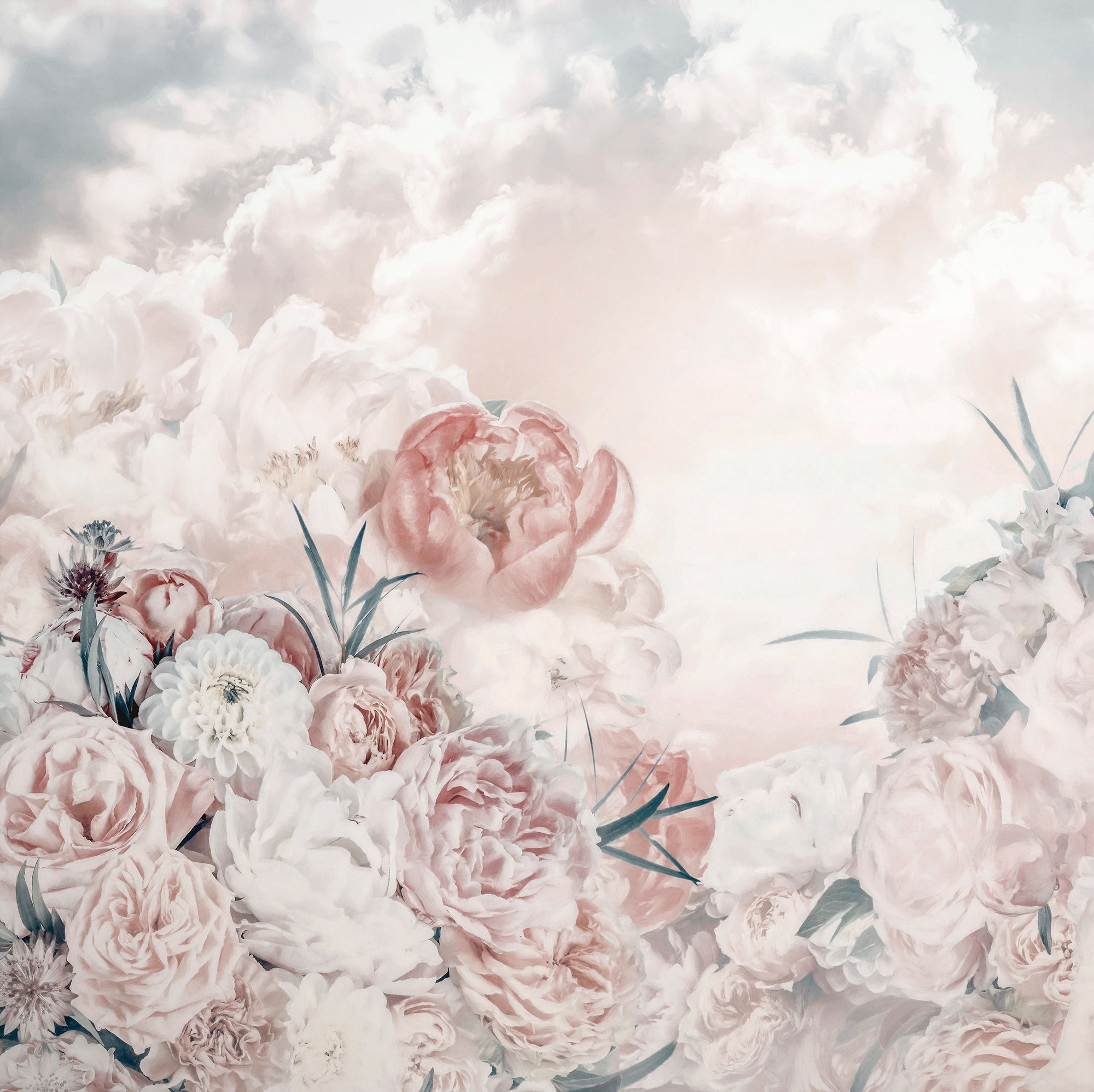 Vliestapete »Blossom Clouds«, 250x250 cm (Breite x Höhe)