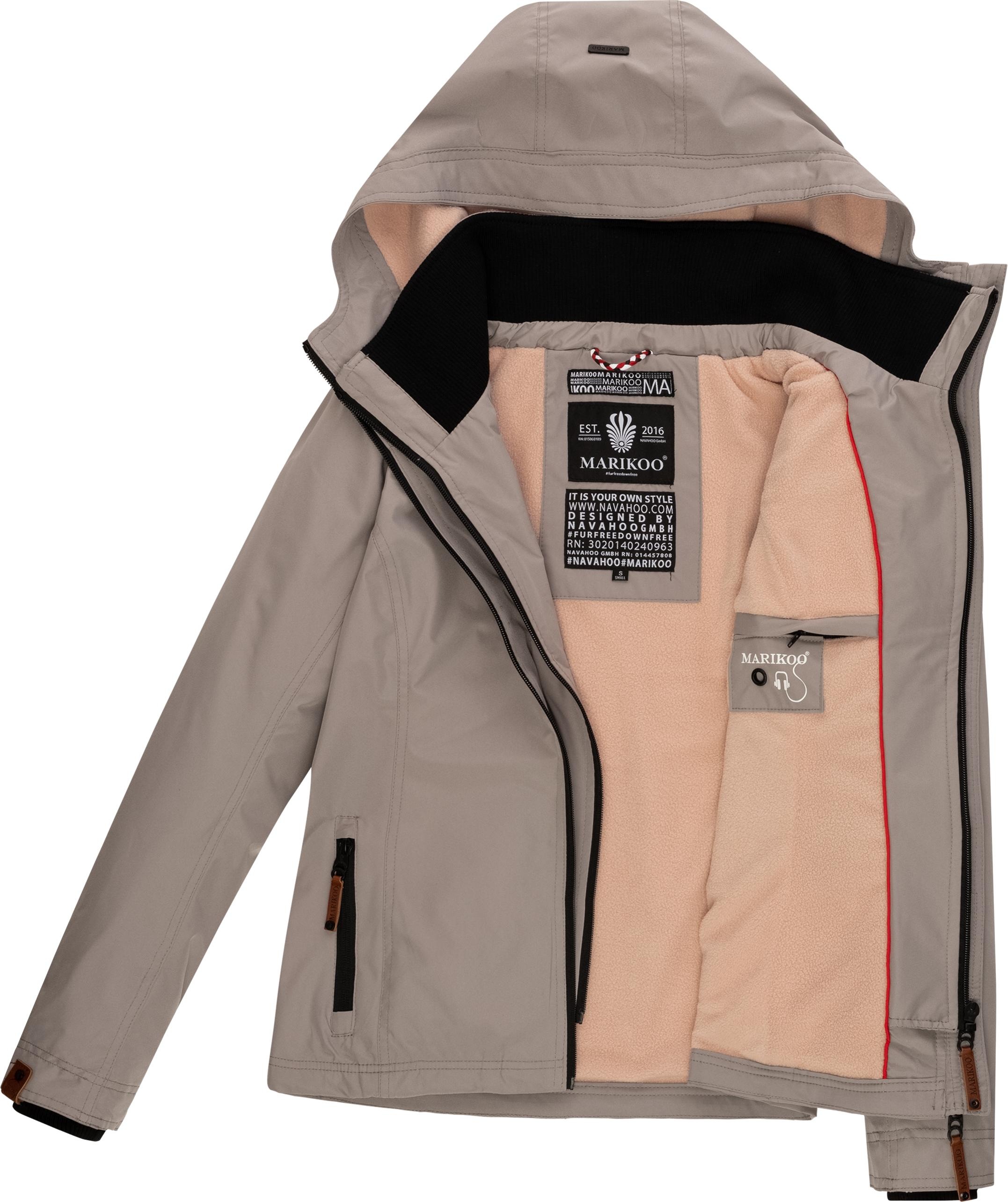 Marikoo Outdoorjacke »Erdbeere«, mit Kapuze, sportliche Funktionsjacke mit Kapuze