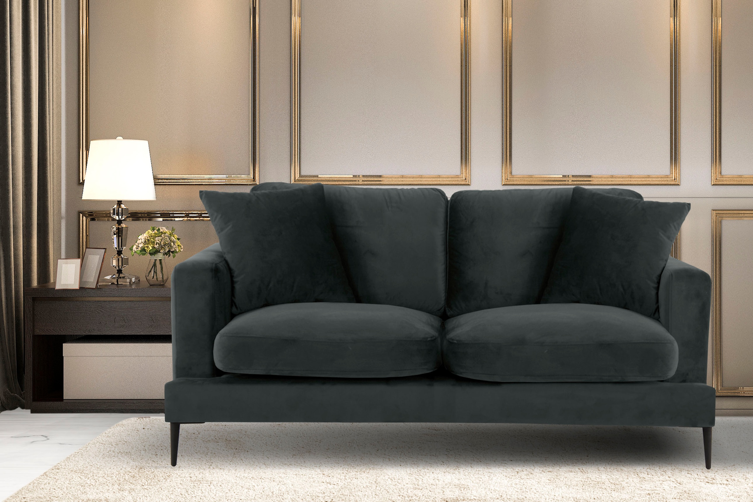 Leonique 2-Sitzer "Cozy elegantes Designsofa, Maße B/T/H: 151/97/80 cm", mi günstig online kaufen