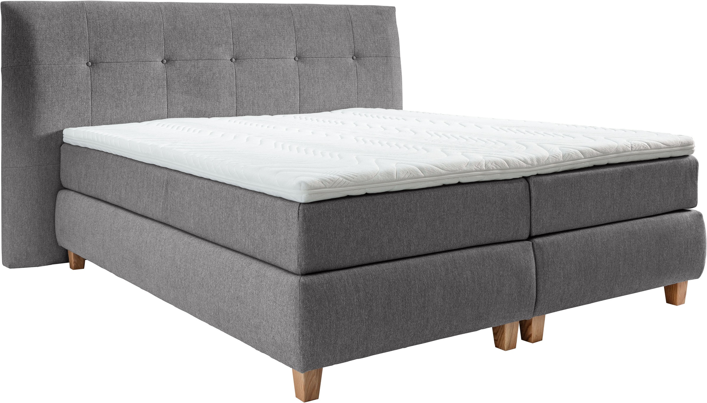 alina Boxspringbett »Luella«, ADA trendline Boxspringbett, inkl. Matratze und Viscoschaum-Topper