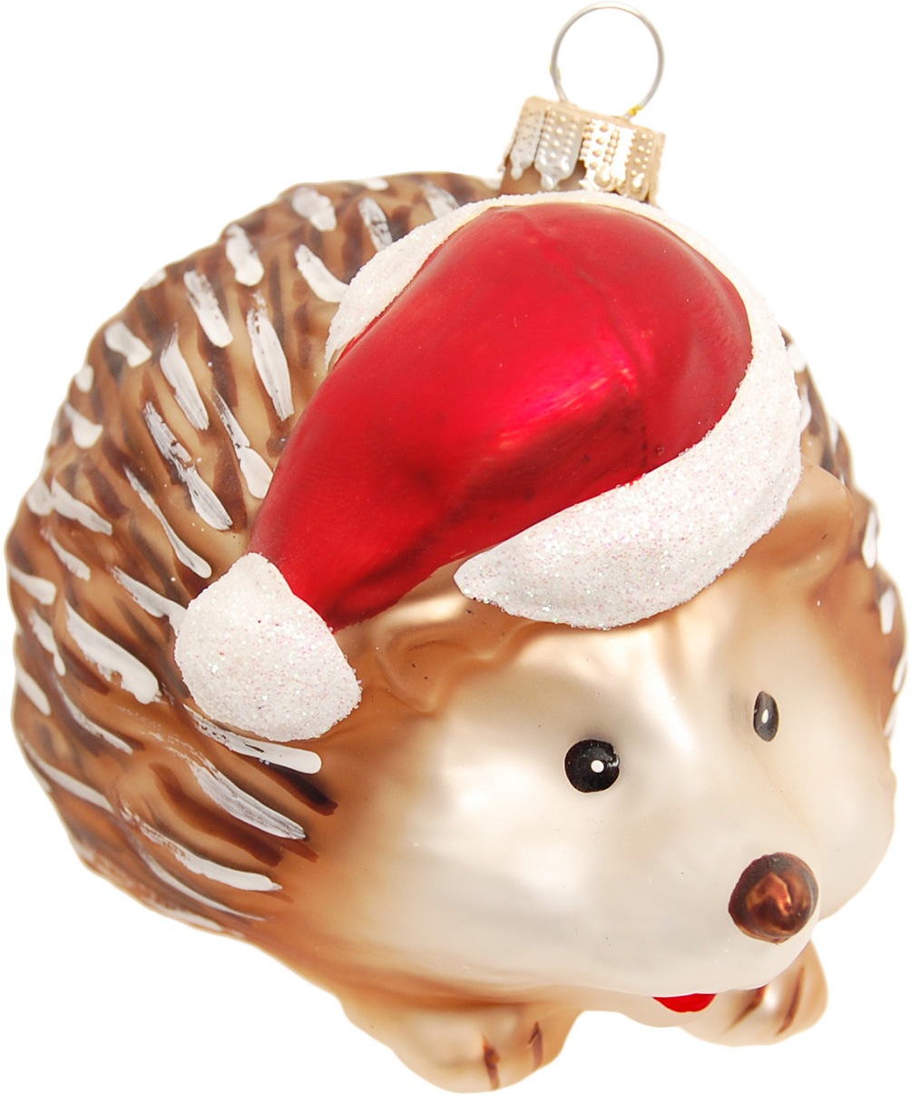 Krebs Glas Lauscha Christbaumschmuck »Igel mit Weihnachtsmütze« Glas, 1 Stück