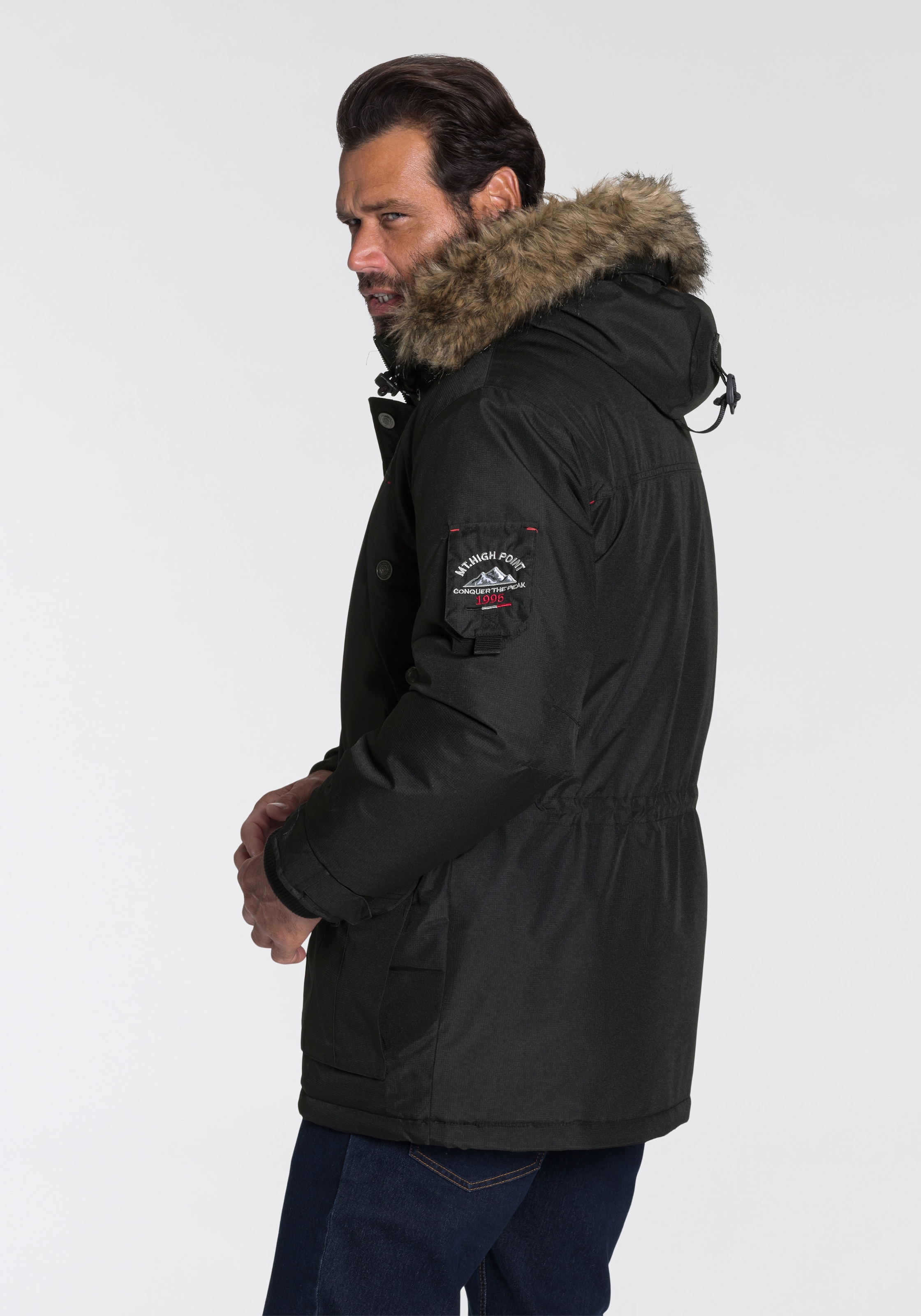 Man's World Parka, mit Kapuze, für die kalte Jahreszeit, strapazierfähig und schnelltrocknend