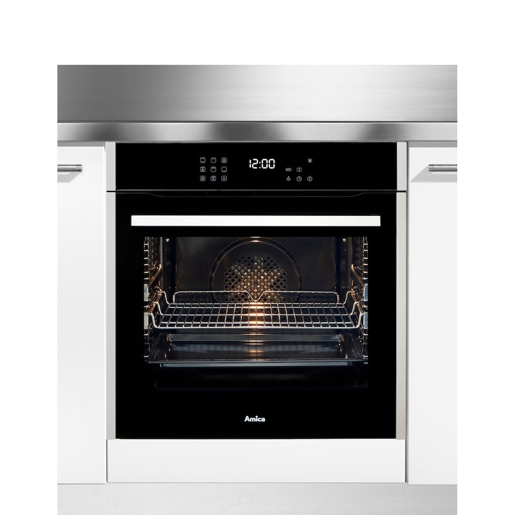 Amica Einbaubackofen »EBX 944 700 E«, EBX 944 700 E, mit 2-fach-Teleskopauszug, Steam Clean