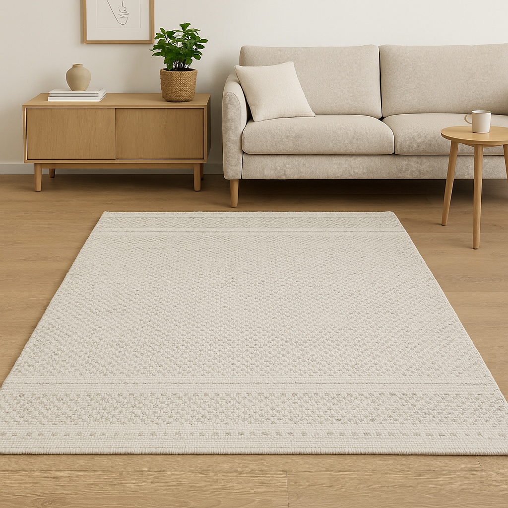 Myflair Möbel & Accessoires "Wooly Nature" rechteckig 10 mm Höhe Handwebteppich, reine Wolle, Scandi Design, handgewebt, Wohnzimmer