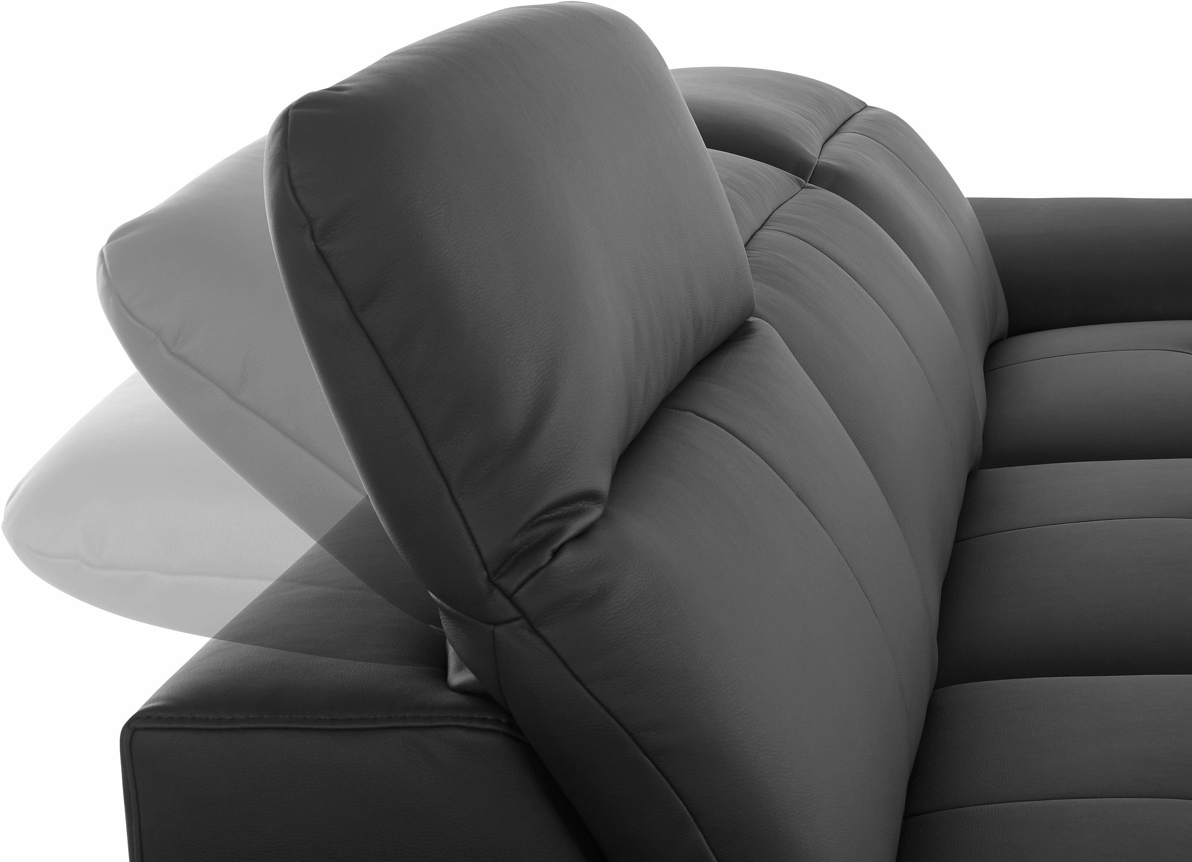 exxpo - sofa fashion Ecksofa »Mantua 2, inkl. Kopf- bzw. Rückenverstellung, bequem, L-Form«, wahlweise mit Bettfunktion und Bettkasten, tolle Verarbeitungsdetails