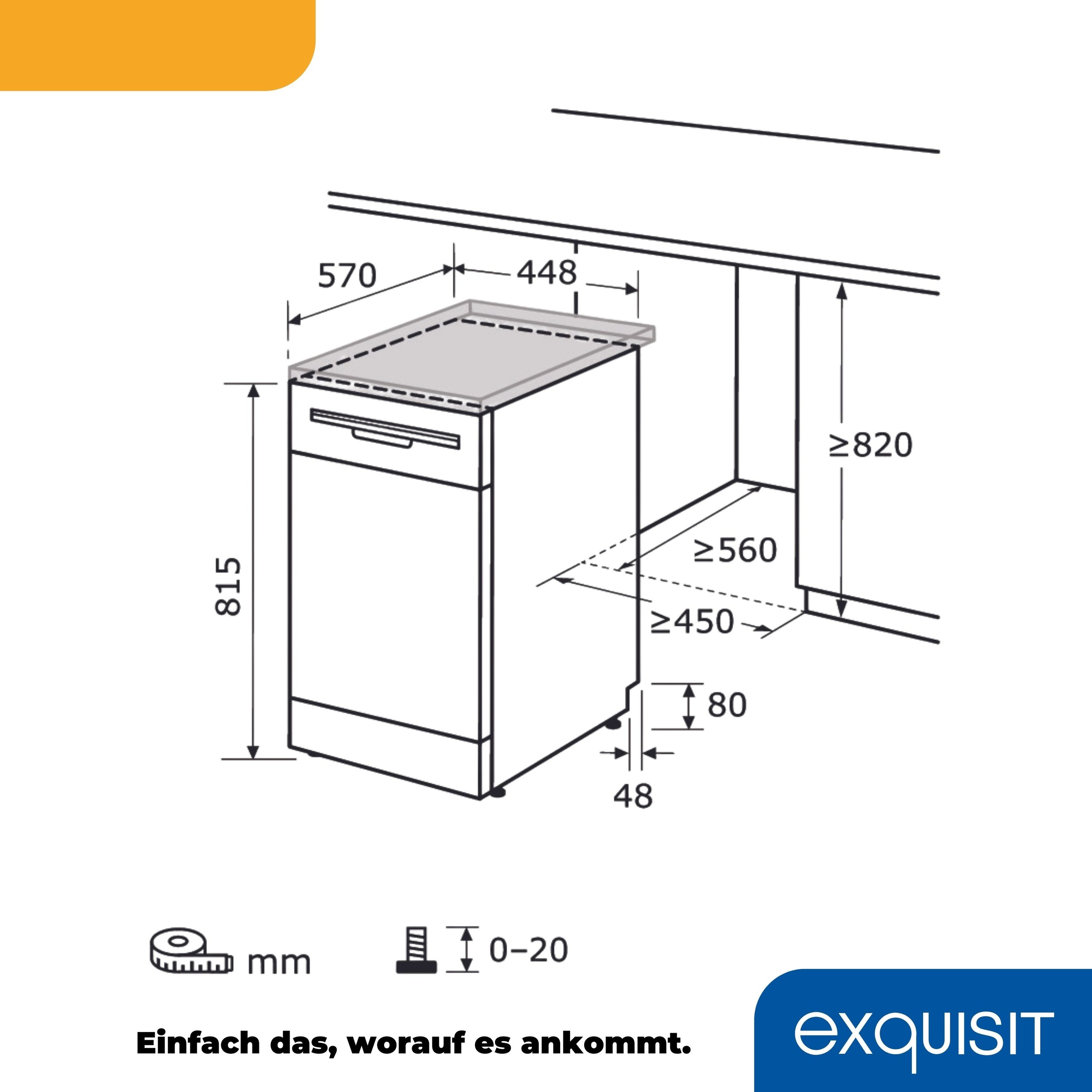 exquisit Standgeschirrspüler »GSP9109-030E«, 9 Maßgedecke