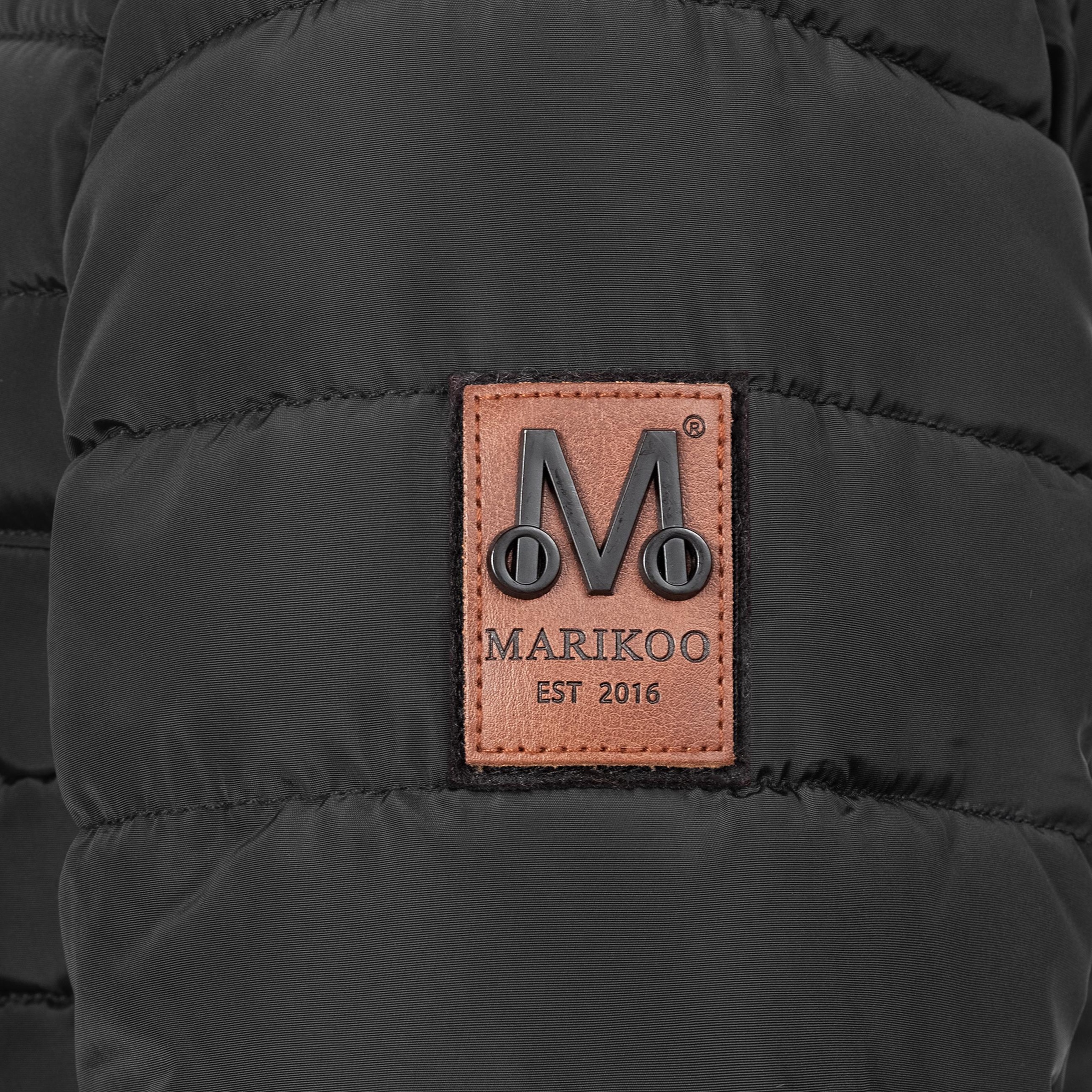 Marikoo Winterjacke »Amber«, mit Kapuze, stylische Steppjacke mit Teddyfutter