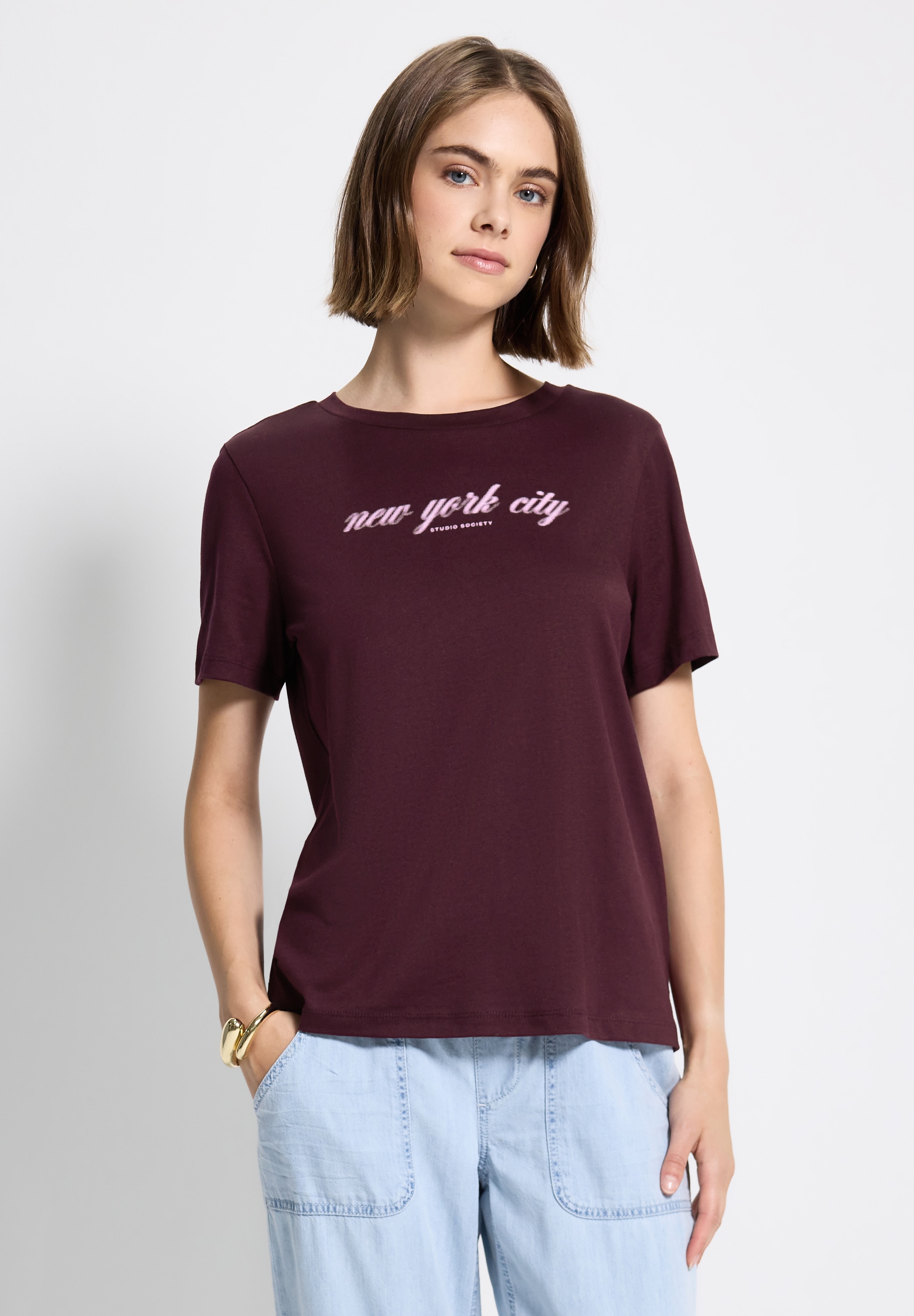 STREET ONE STUDIO Print-Shirt im soften Baumwoll-Mix