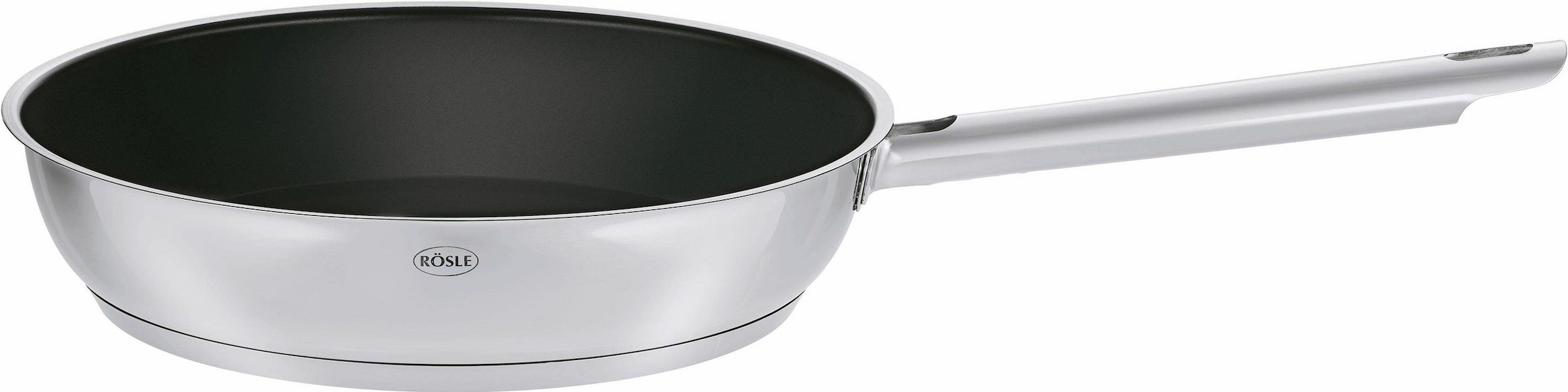 RÖSLE Topf-Set »ELEGANCE«, Edelstahl 18/10, (Set, 7 tlg., je 1 Kochtopf Ø 16/20/24 cm, 1x Bratpfanne Ø 24 cm), Glasdeckel und Innenskalierung, spülmaschinen- und induktionsgeeignet