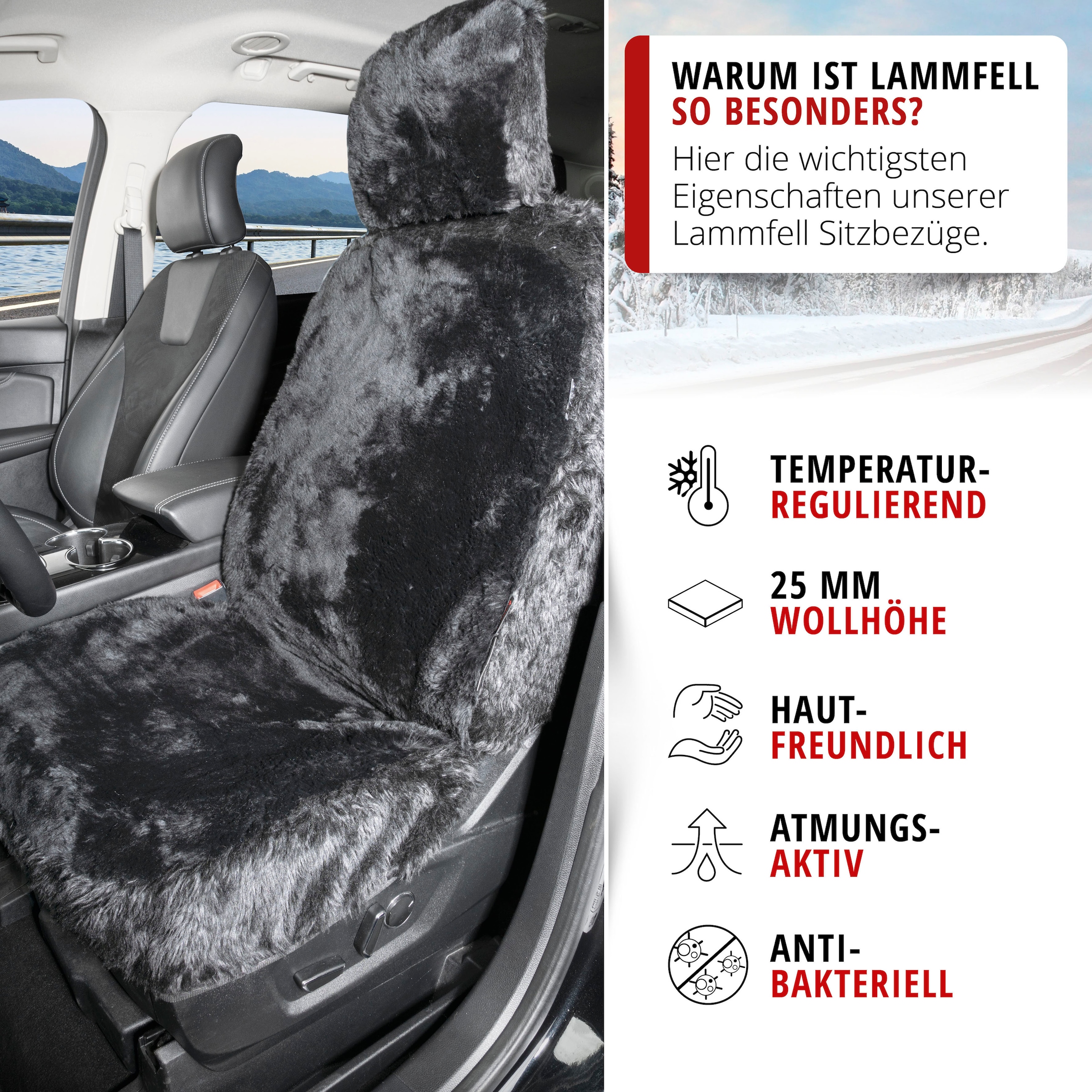 Auto-Innenausstattung: Sitzbezüge, Lammfell Autositzbezüge