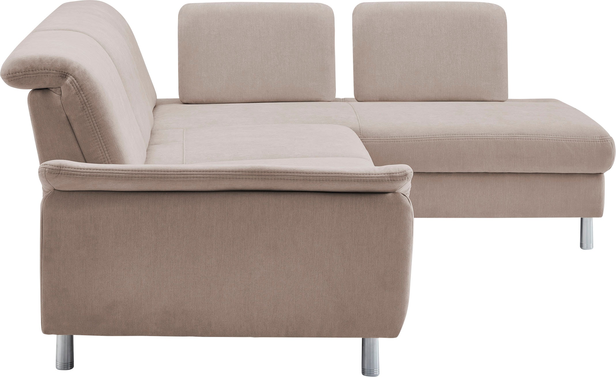 CALIZZA INTERIORS Ecksofa »Jade L-Form«, Kopfteilverstellung und Sitztiefenverstellung, wahlweise Bettfunktion