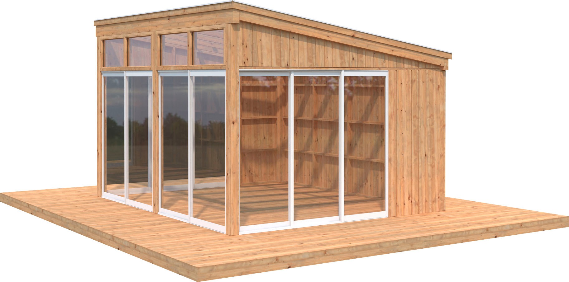 Palmako Holzpavillon "Nova", mit Doppelstegplatten, BxT: 432x376 cm, braun günstig online kaufen