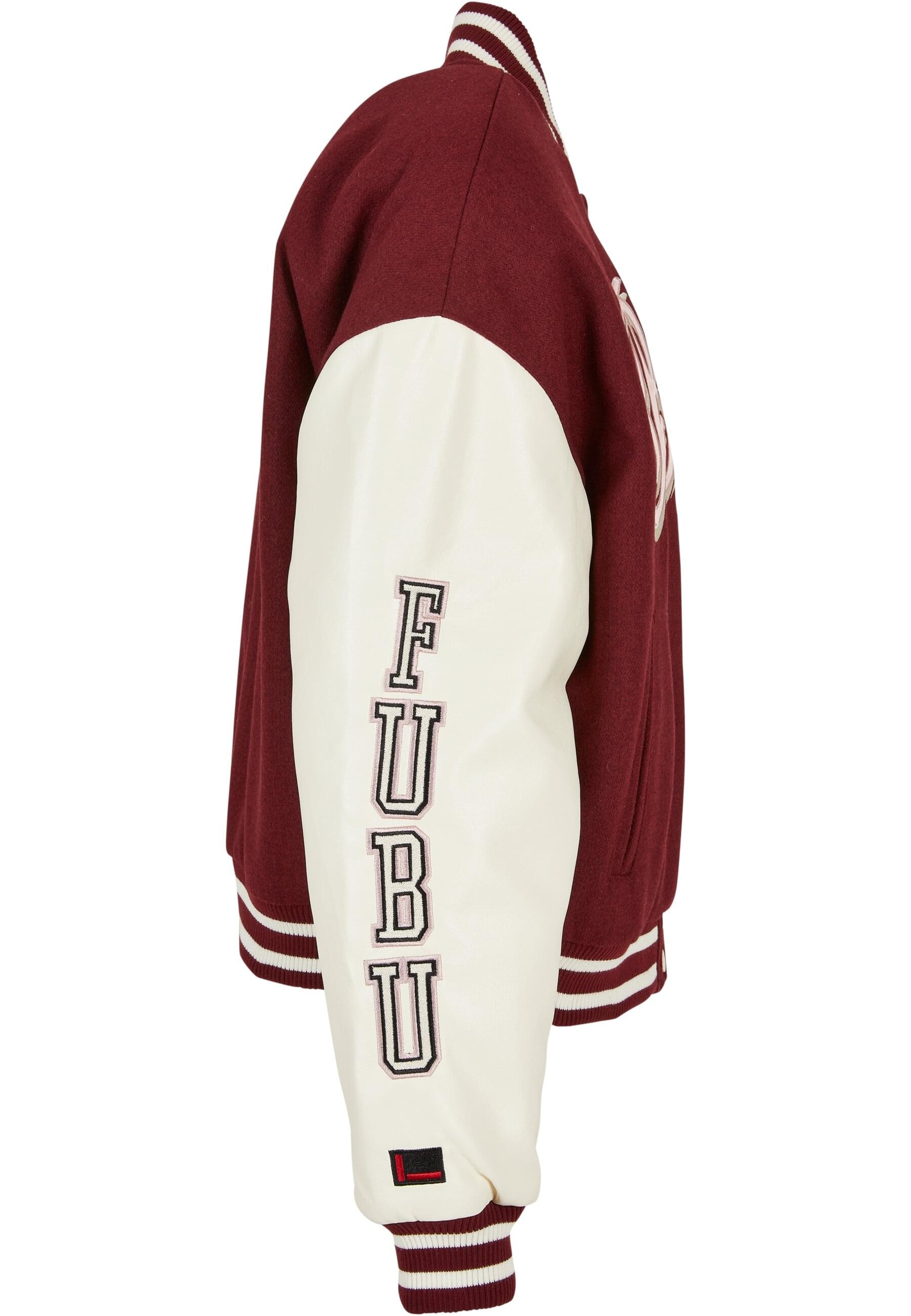Fubu Collegejacke »Fubu Damen FW224-006-1 City 05 Varsity Jacket bordeaux/offwhite« 1 Stk. tlg. ohne Kapuze