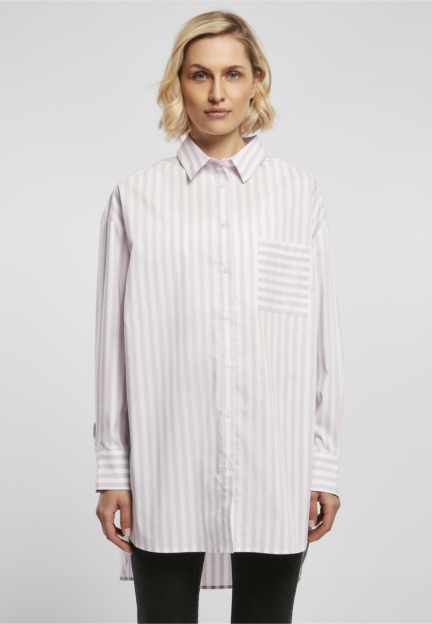 URBAN CLASSICS Blusenshirt »Urban Classics Damen Ladies Oversized Stripe Shirt« 1 tlg.