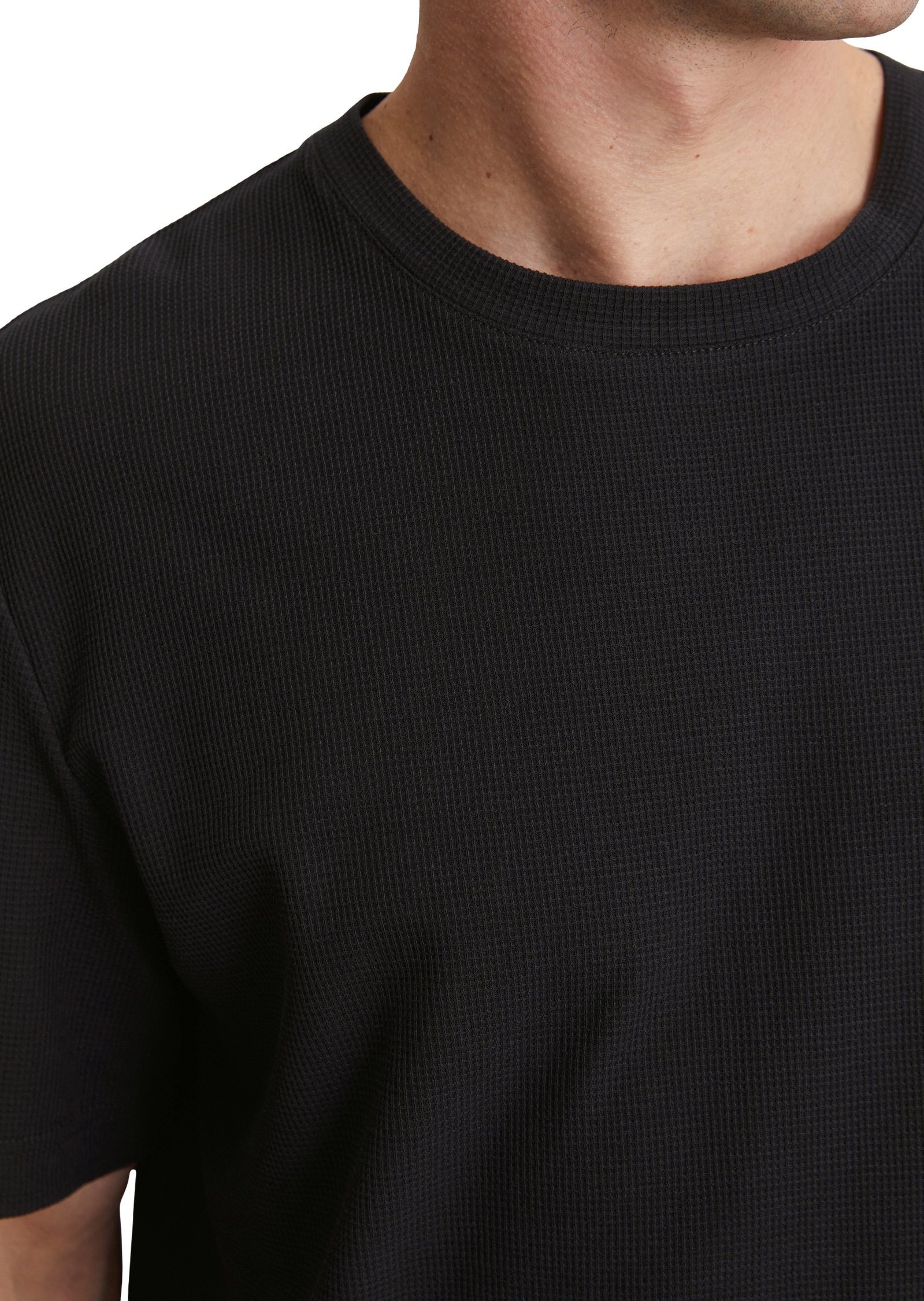 Marc O'Polo T-Shirt »mit feiner Waffelstruktur«