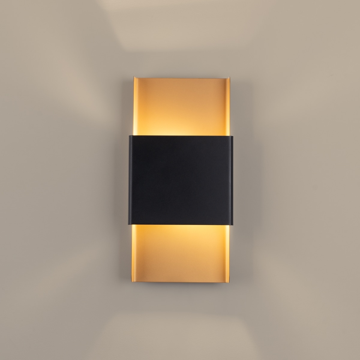 SOLLUX lighting Wandleuchte »Wandlampe DURLIN Gold/Schwarz«, 2 flammig, Leuchtmittel G9 | ohne Leuchtmittel, leuchtet auf und ab